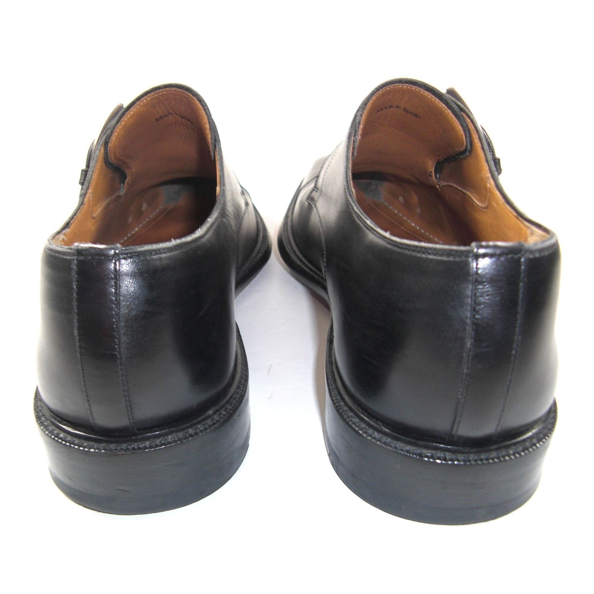 Other Magnanni Black Leather Monk Strap Buckle Loafers Shoes Men's Size US 10.5 / EU 43-44 - 4 Thumbnail