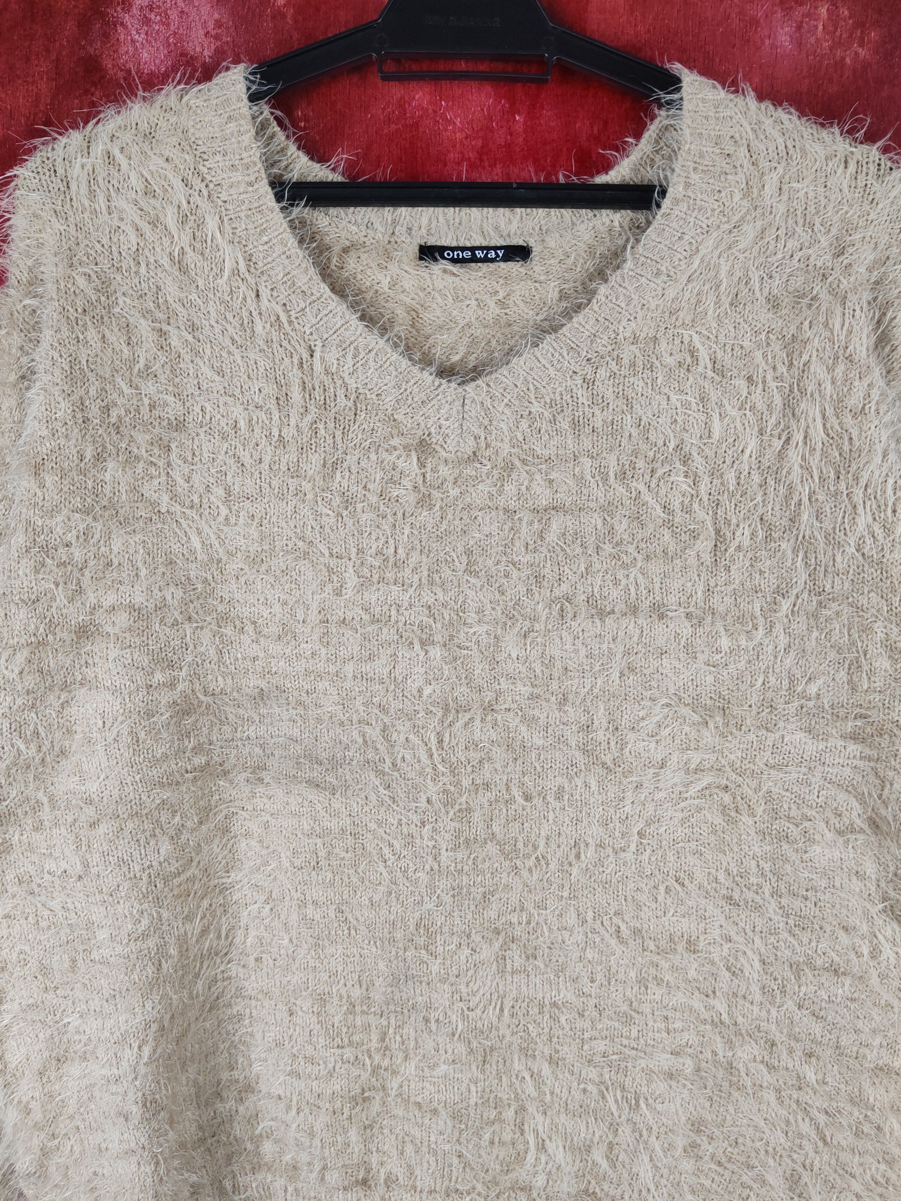 Homespun Knitwear One Way Brown Shag Shaggy Fur Mohair Knitwear #S2169 Size M / US 6-8 / IT 42-44 - 2 Thumbnail