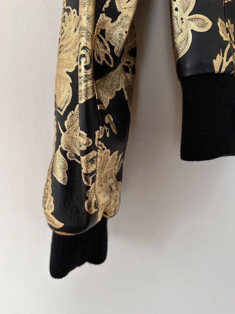 Celine × Hedi Slimane Celine Gold floral leather jacket runway Size US S / EU 44-46 / 1 - 4 Thumbnail