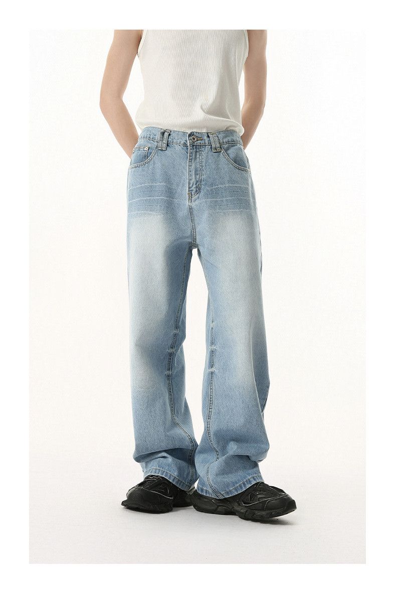 Japanese Brand Japanese style retro light-wash straight leg loose jeans Size US 32 / EU 48 - 2 Thumbnail