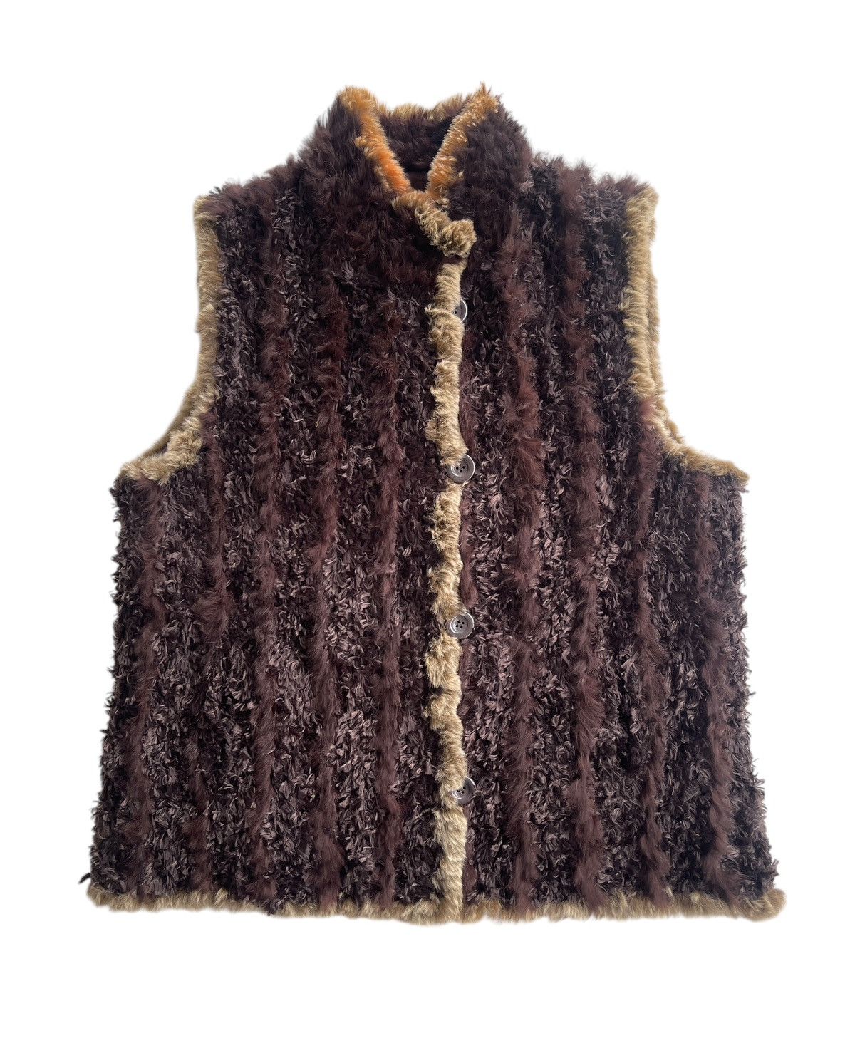 Japanese Brand Rosase Club Rabbit Fur Reversible Vest Jacket Size L / US 10 / IT 46 - 1 Thumbnail