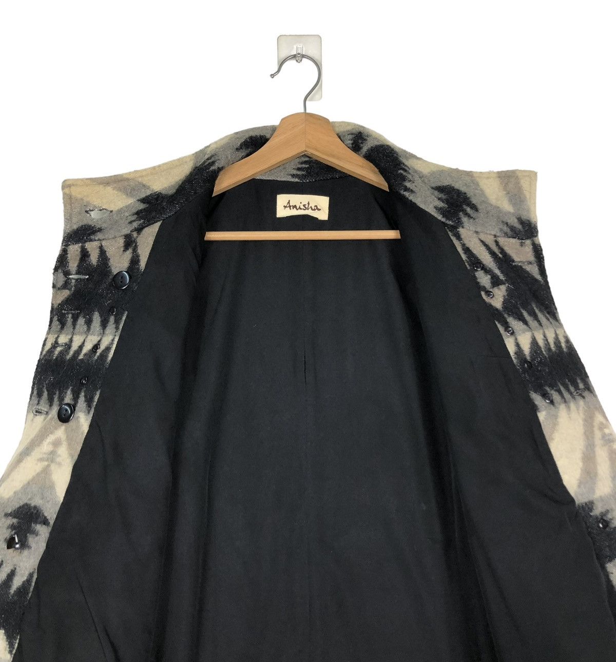 Japanese Brand 🔥VINTAGE WOOL BUTTON JACKET ANISHA JAPAN NAVAJO NATIVE Size US M / EU 48-50 / 2 - 14 Thumbnail
