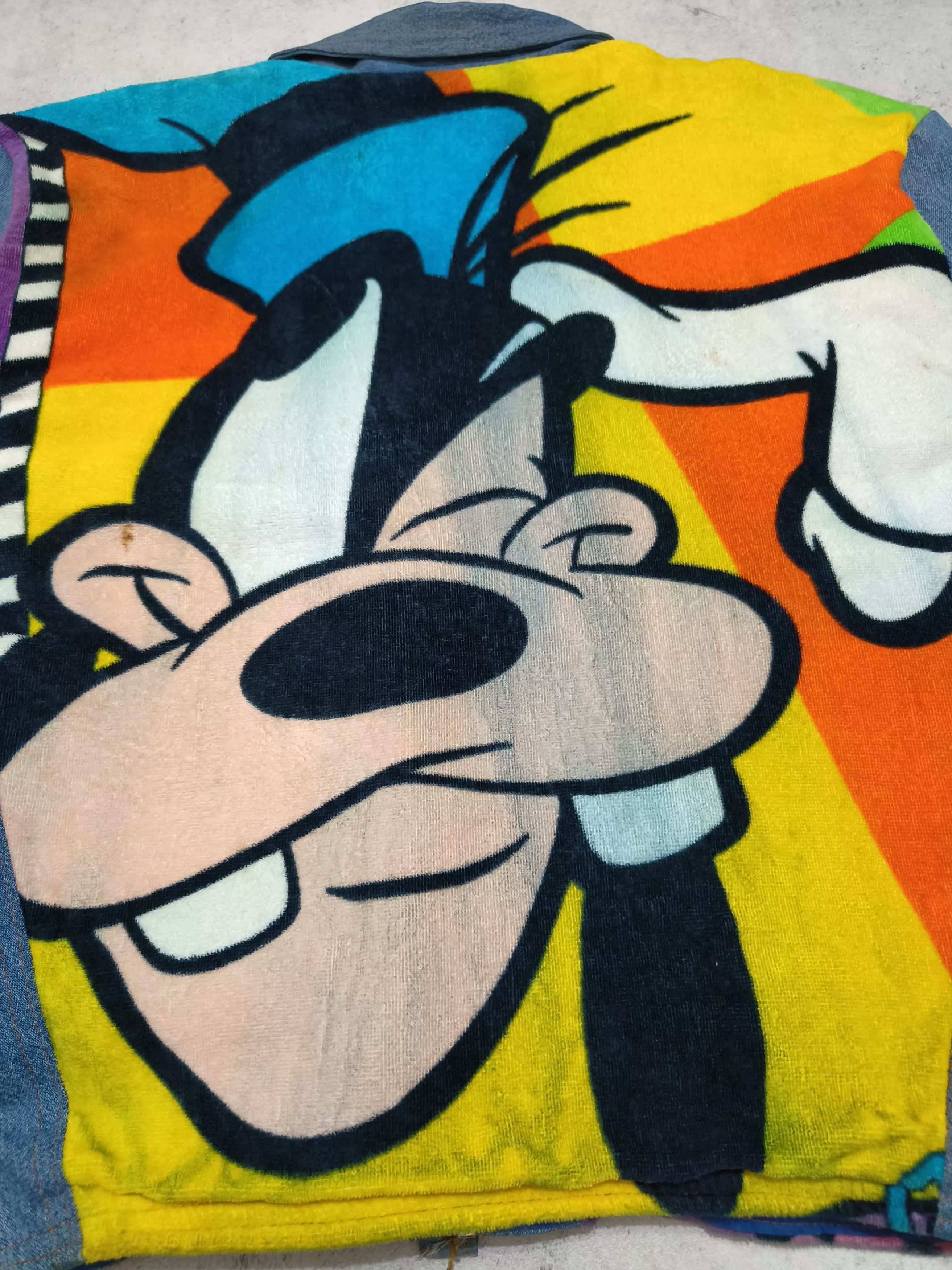 Too Cute Guetta Bros. Vintage GOOFY TOO CUTE Guetta Bros Disney Denim Jean Jacket Size US XL / EU 56 / 4 - 5 Thumbnail