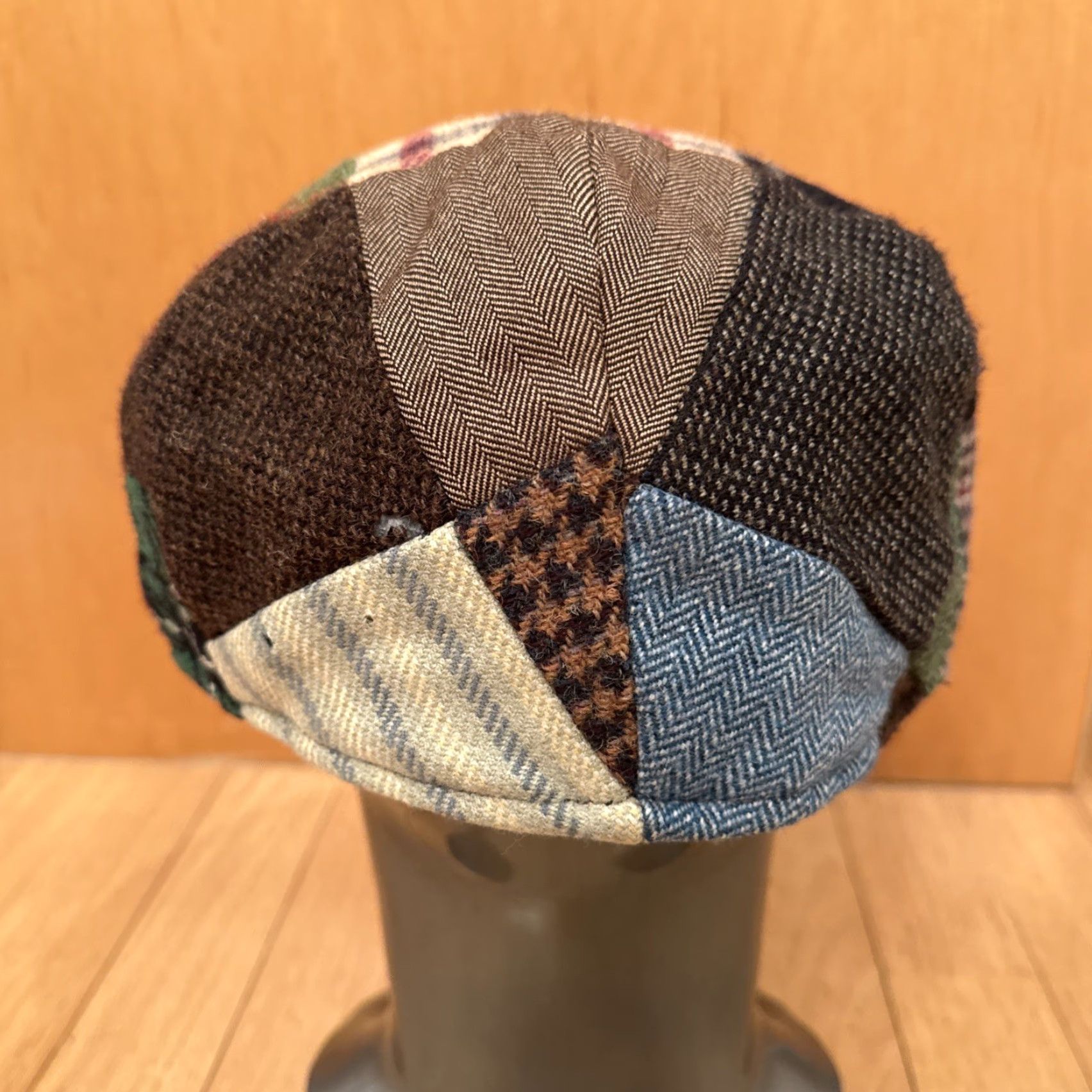 Orvis VINTAGE Orvis Hat Cap Newsboy L Wool Patchwork Made Ireland Peaky Blinders Men Size ONE SIZE - 4 Thumbnail