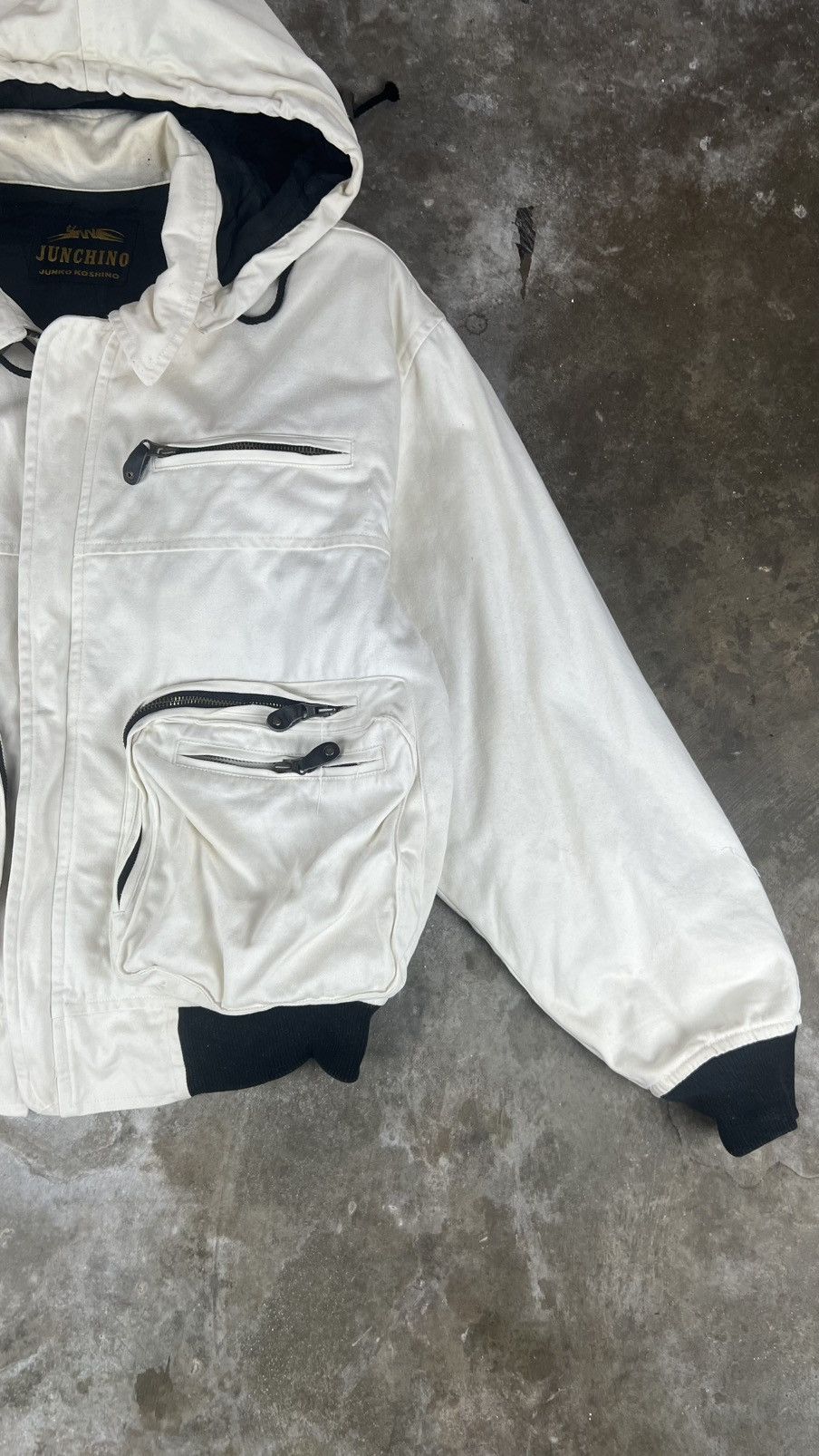 Mr. Junko Junlo Koshino Rare Design Bomber Jacket With Hooded Size US XL / EU 56 / 4 - 6 Thumbnail