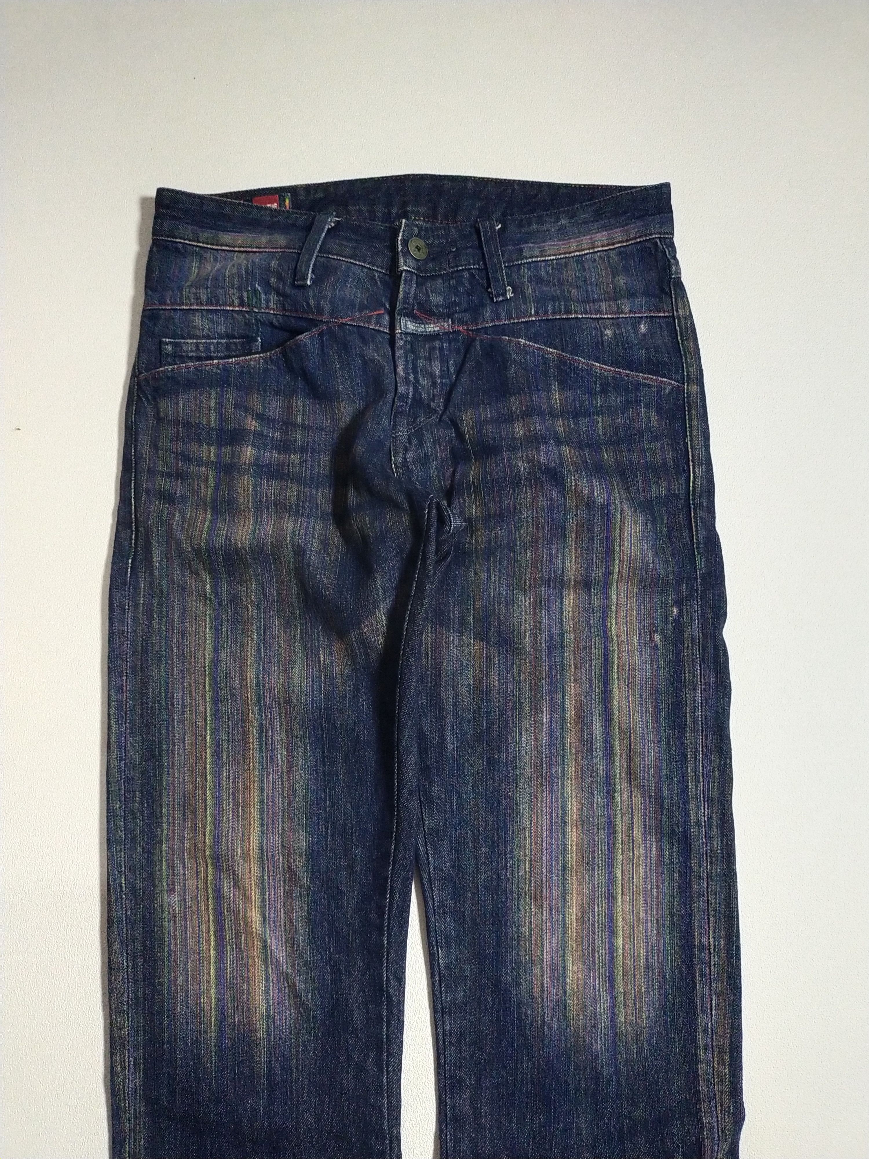 Marithe + Francois Girbaud Vintage Marithé François Girbaud Rainbow Wash Jeans Size US 30 / EU 46 - 2 Thumbnail