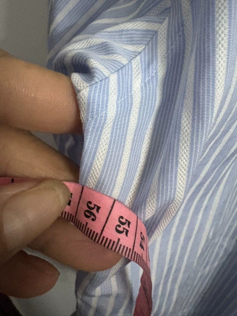 Comme des Garcons Comme Des Garcons Blue and white striped short sleeve shir Size US M / EU 48-50 / 2 - 7 Thumbnail