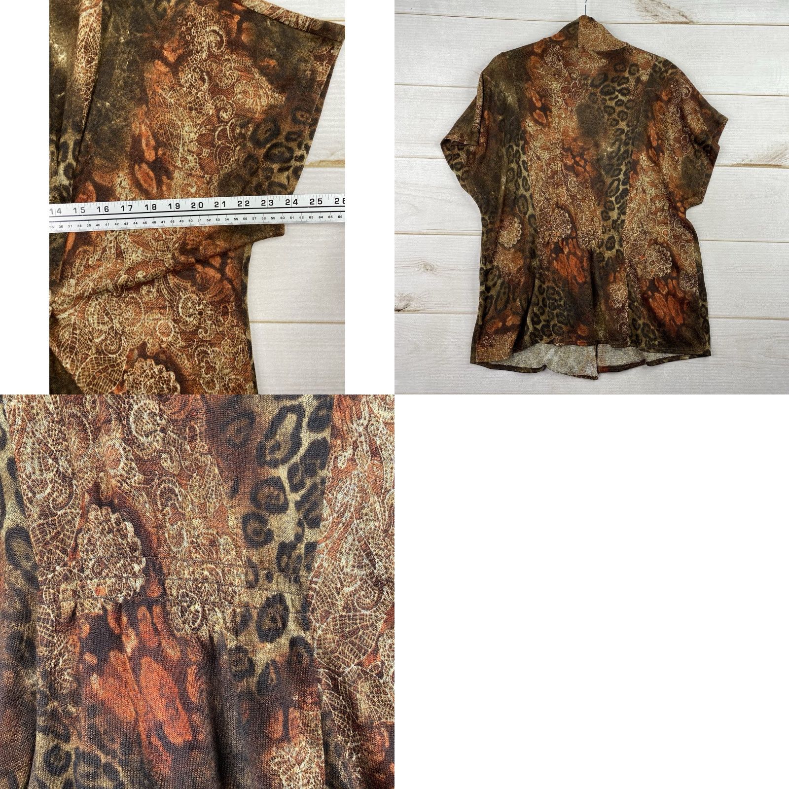 Vintage VINTAGE Chico's Cardigan L Brown Animal Print Tie Front USA Made 90s Y2K Knit Shirt Womens Size L / US 10 / IT 46 - 8 Thumbnail