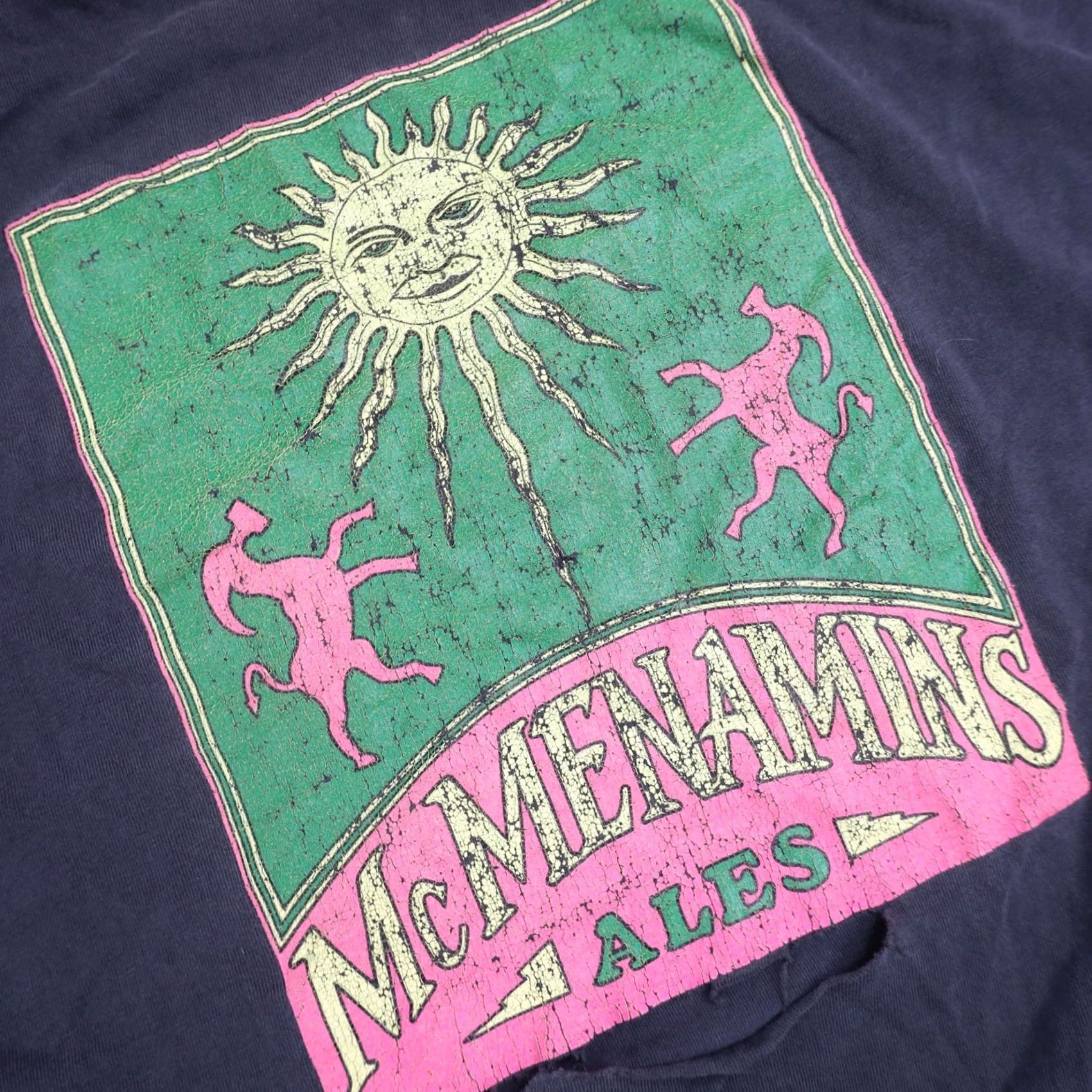 Vintage VINTAGE McMenamins Ales Mens XL Graphic T Shirt Black Distressed Size US XL / EU 56 / 4 - 6 Thumbnail