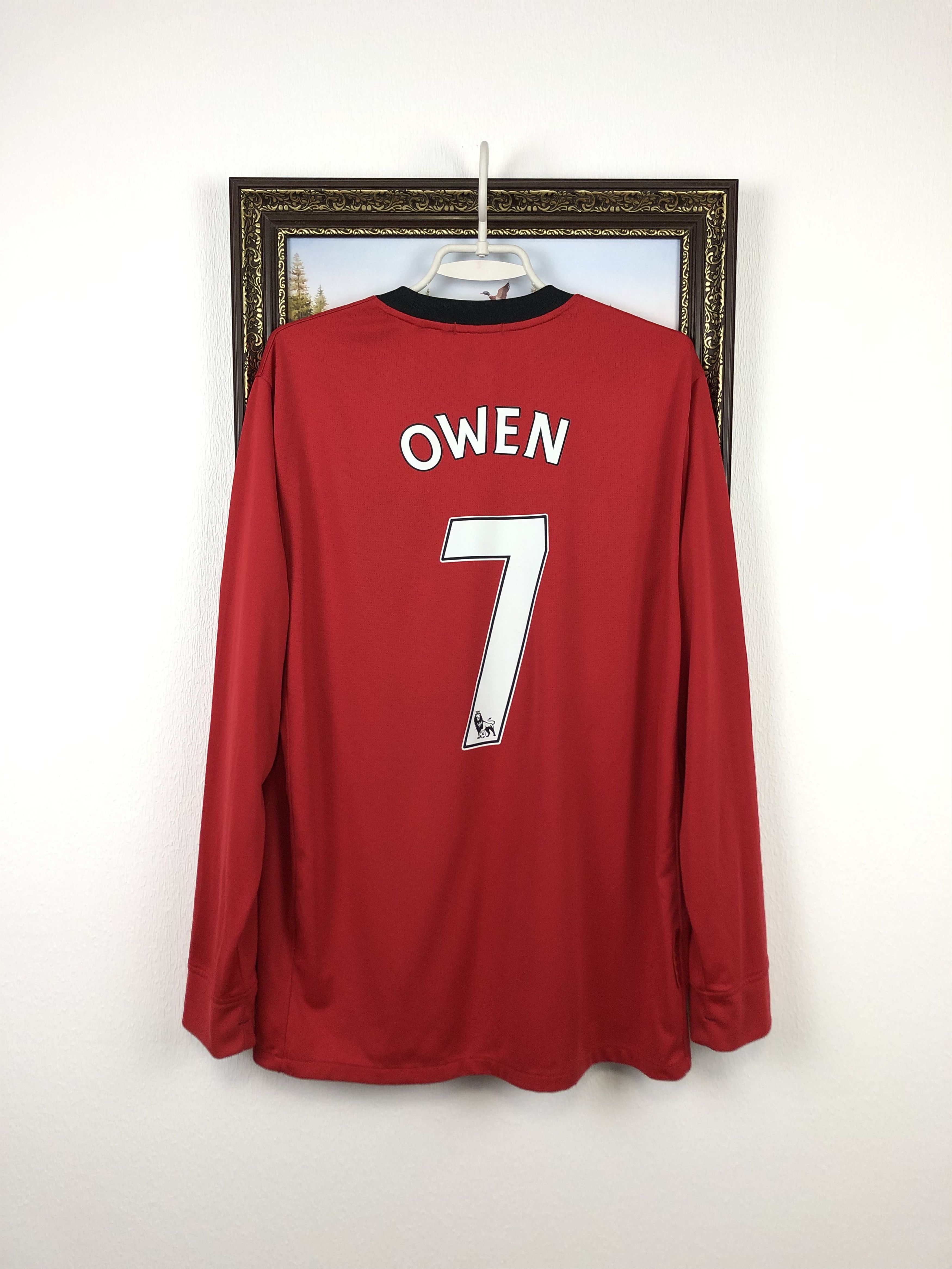 Nike Manchester United 2009 Shirt Nike #7 Owen Long Sleeve Size US L / EU 52-54 / 3 - 1 Thumbnail
