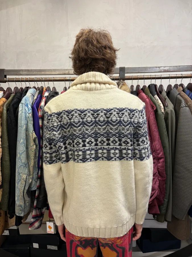 Dolce & Gabbana 2000s Dolce & Gabbana Navy Beige Buttoned Sweater Size US M / EU 48-50 / 2 - 4 Thumbnail
