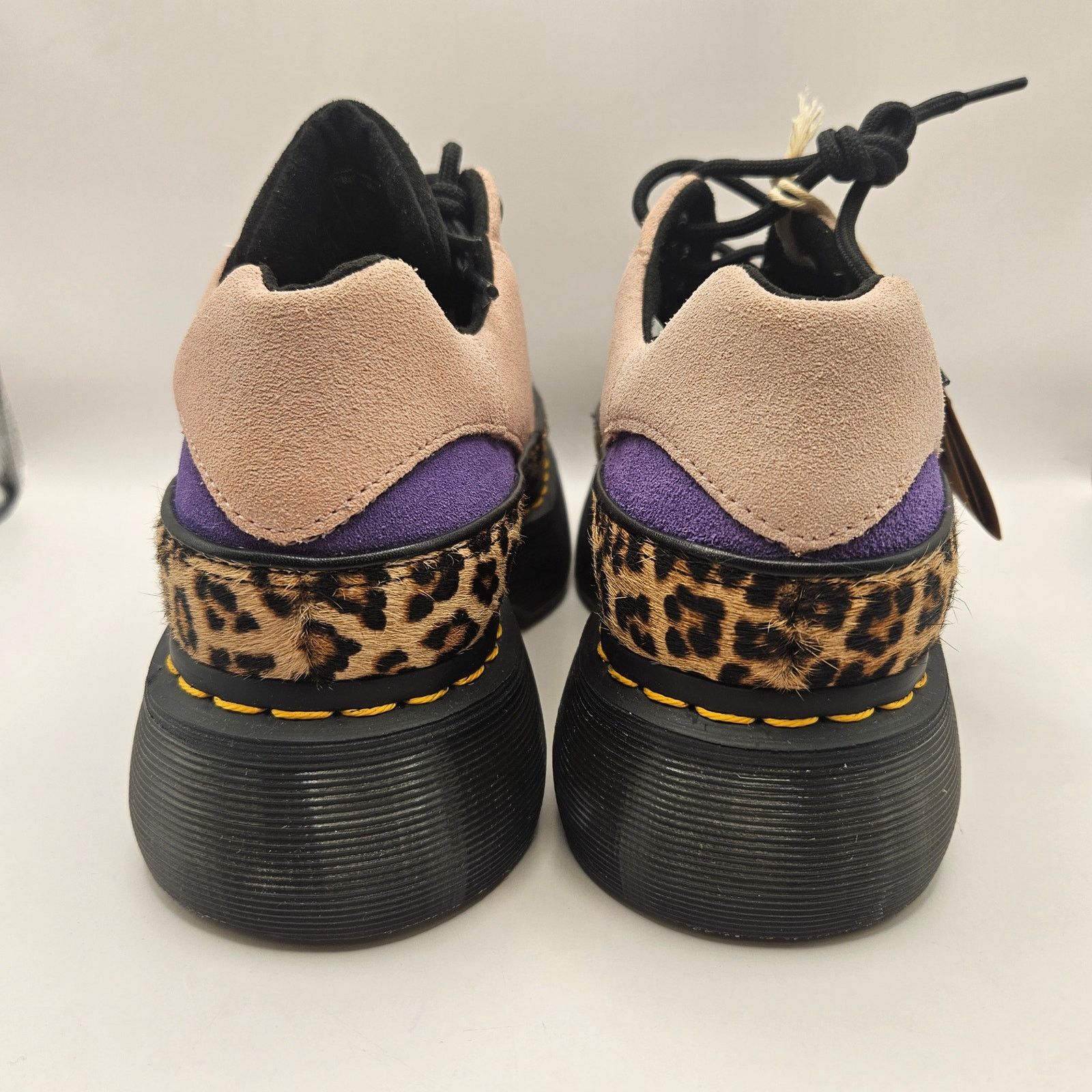 Dr. Martens DR MARTENS WOMEN'S 8 BUZZ 5 EYE LEOPARD SUEDE PINK SUEDE Size US 8 / IT 38 - 3 Thumbnail
