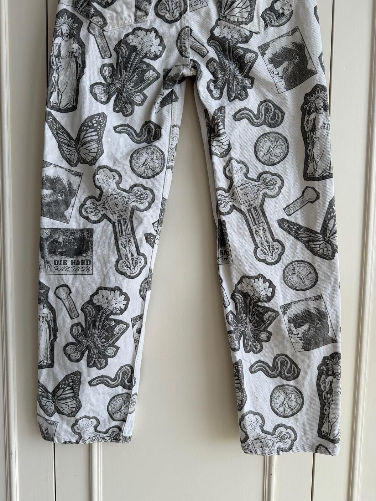 Ksubi new ksubi womens denim jeans nine o white cross print 26 8 Size 26" / US 2 / IT 38 - 7 Thumbnail