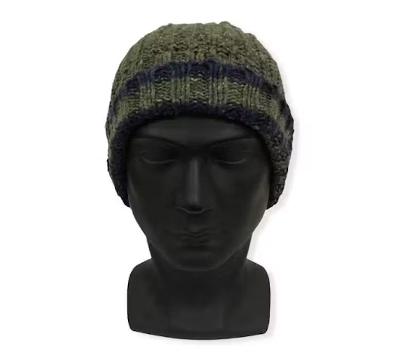 image of Gap Striped Design Beanie Hat, Men's