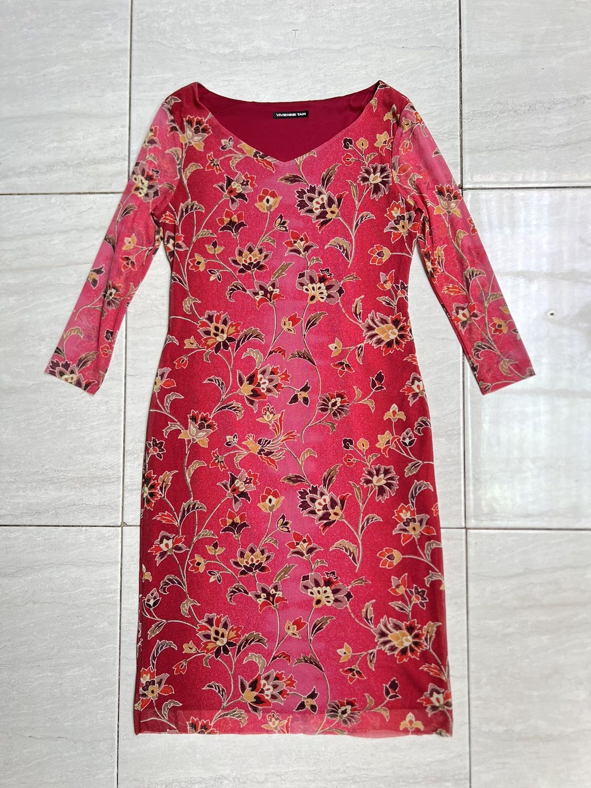 Vivienne Tam VIVIENNE TAM Flower Motive Dress Size XS / US 0-2 / IT 36-38 - 6 Thumbnail