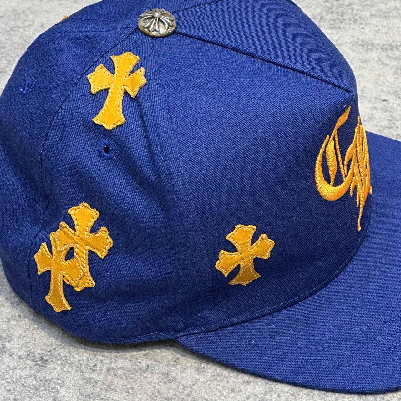 Chrome Hearts Chrome Hearts Baseball Cap Cotton x Polyester Blue/orange Size ONE SIZE - 2 Thumbnail