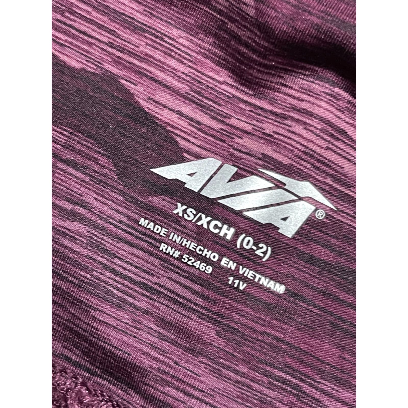 Avia Avia Leggings, Women's XS, Pull On, Camouflage, Purple, Size XS, Casual, Ankle, Inseam 28 in, Colorful, Fall, Spring, Summer, Regular, Women, Pants Size 26" / US 2 / IT 38 - 5 Thumbnail