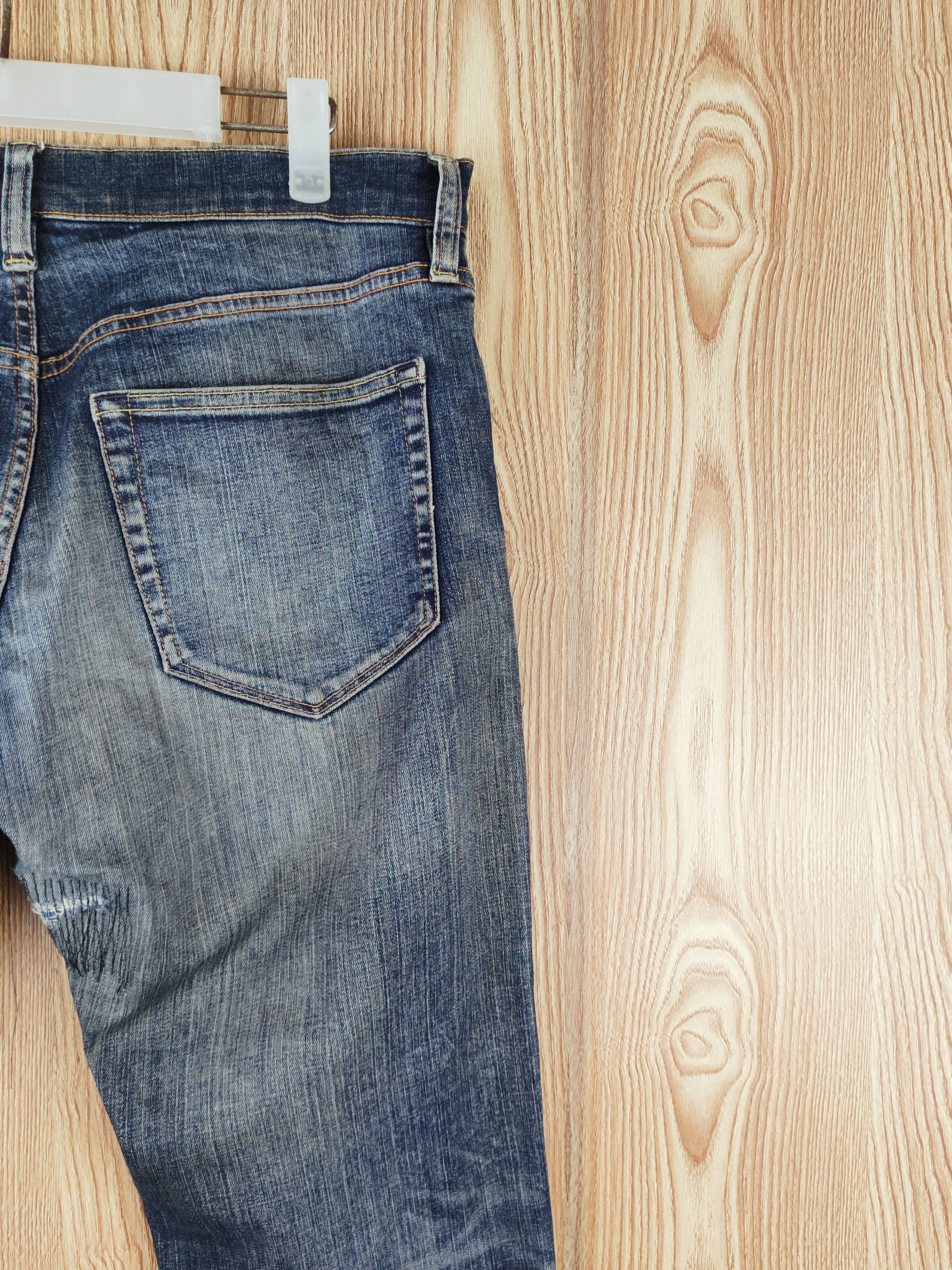 Japanese Brand Japanese Brand Dark Blue Faded Ripped Jeans #S2735 Size US 32 / EU 48 - 11 Thumbnail