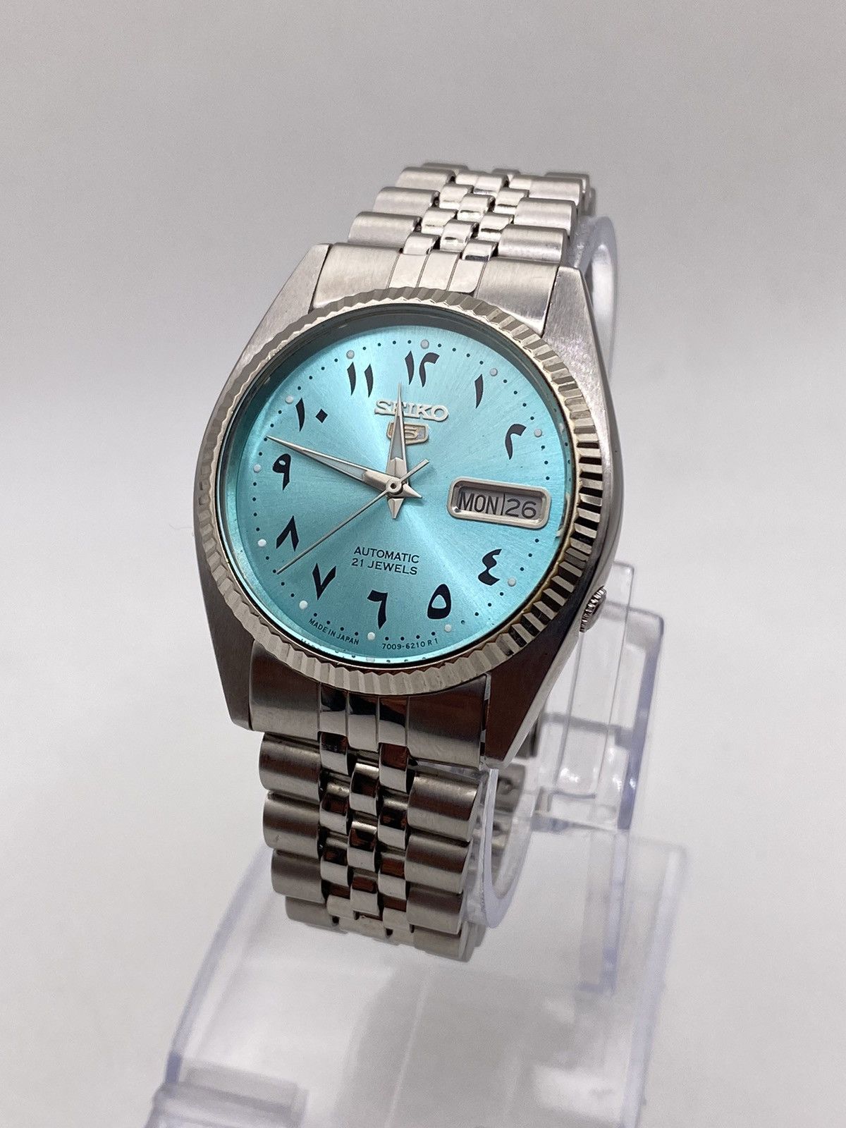 Seiko Seiko 5 Automatic 7009 Fluted Bezel Men’s Wristwatch Size 36 - 2 Thumbnail
