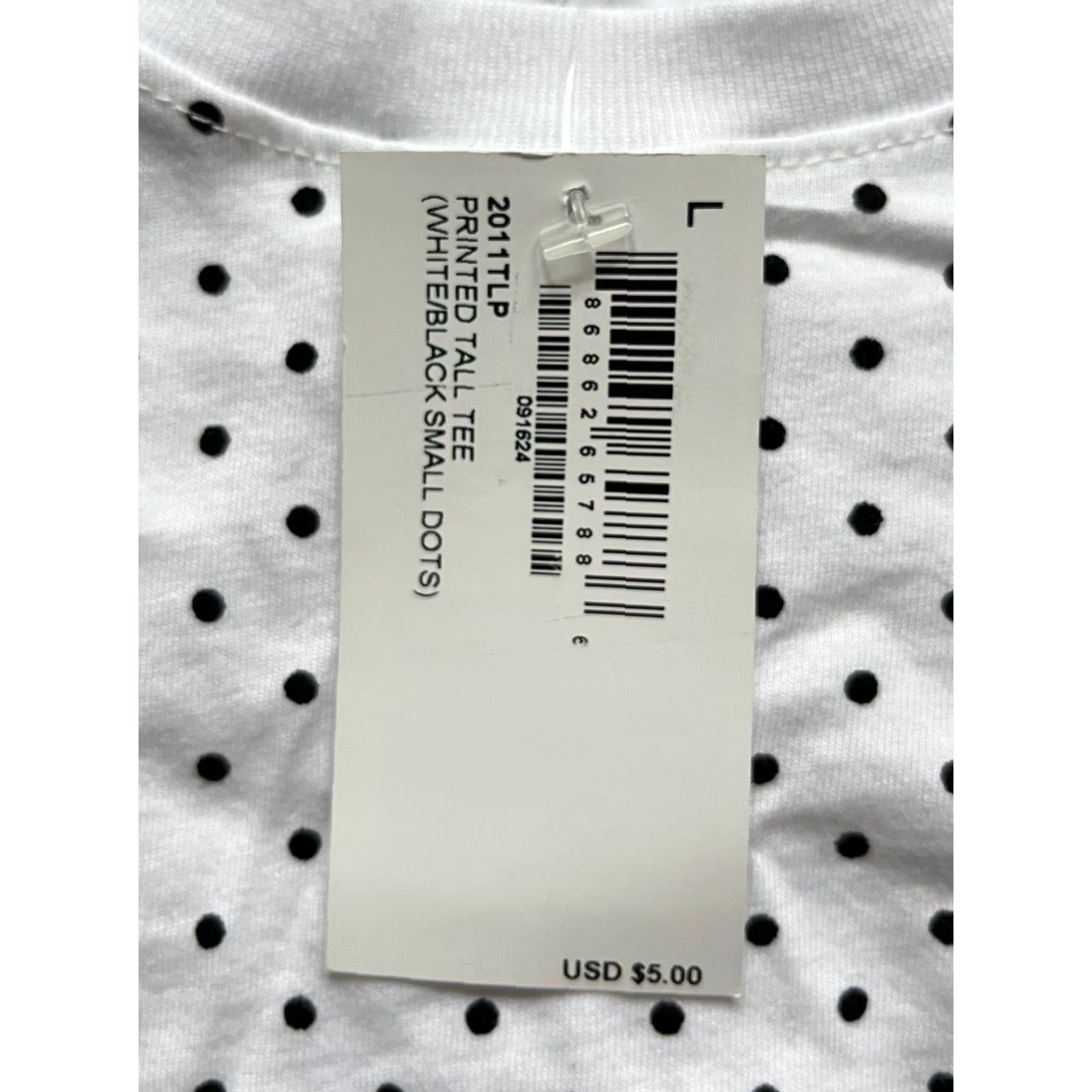 American Apparel OG american apparel tall tee t-shirt Mens Large White Polka Dot USA NWT Deadstock 100% cotton Crew Neck Regular Fit Adult M Mens Worldwide USA Shirt Size US L / EU 52-54 / 3 - 3 Thumbnail