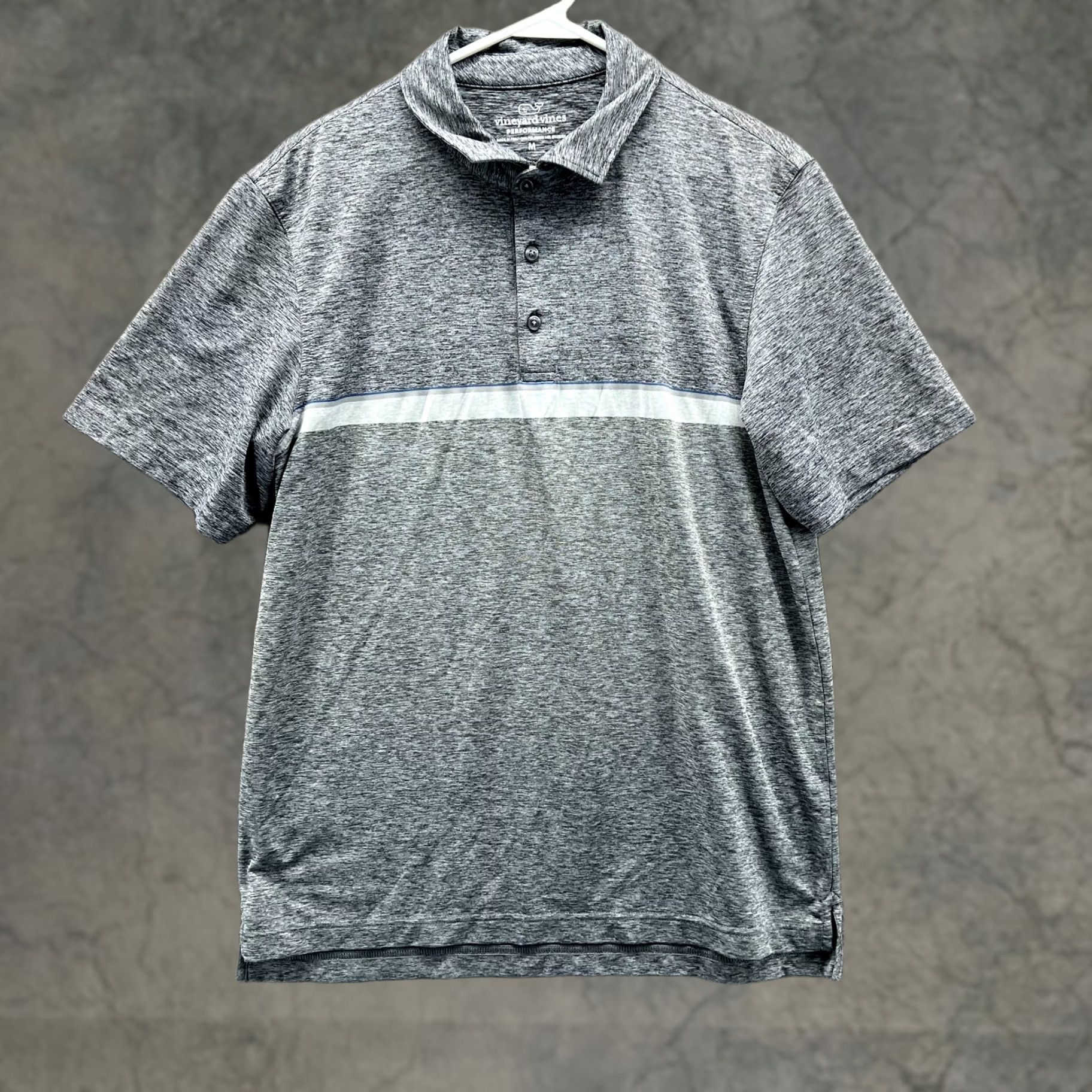 Vineyard Vines Vineyard Vines Polo Shirt Mens Medium Heather Gray Performance Golf Stretch Shirt Mens Regular Short Sleeve Gray 40 in Chest Size US M / EU 48-50 / 2 - 1 Thumbnail