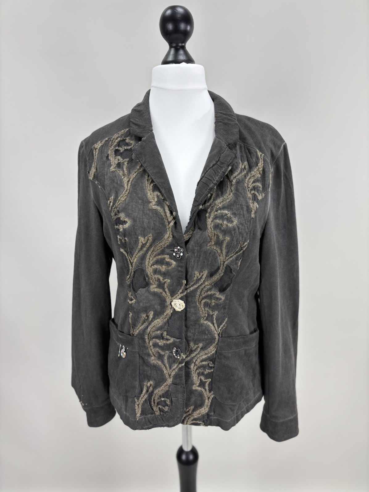 Elisa Cavaletti Womens blazer Elisa Cavaletti Size XL Color Gray Size XL / US 12-14 / IT 48-50 - 2 Thumbnail