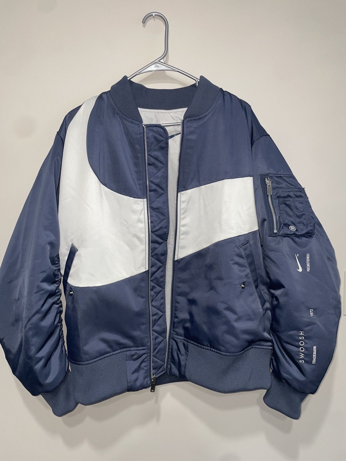 Nike Nike Swoosh Reversible Bomber Jacket Size US XL / EU 56 / 4 - 1 Thumbnail