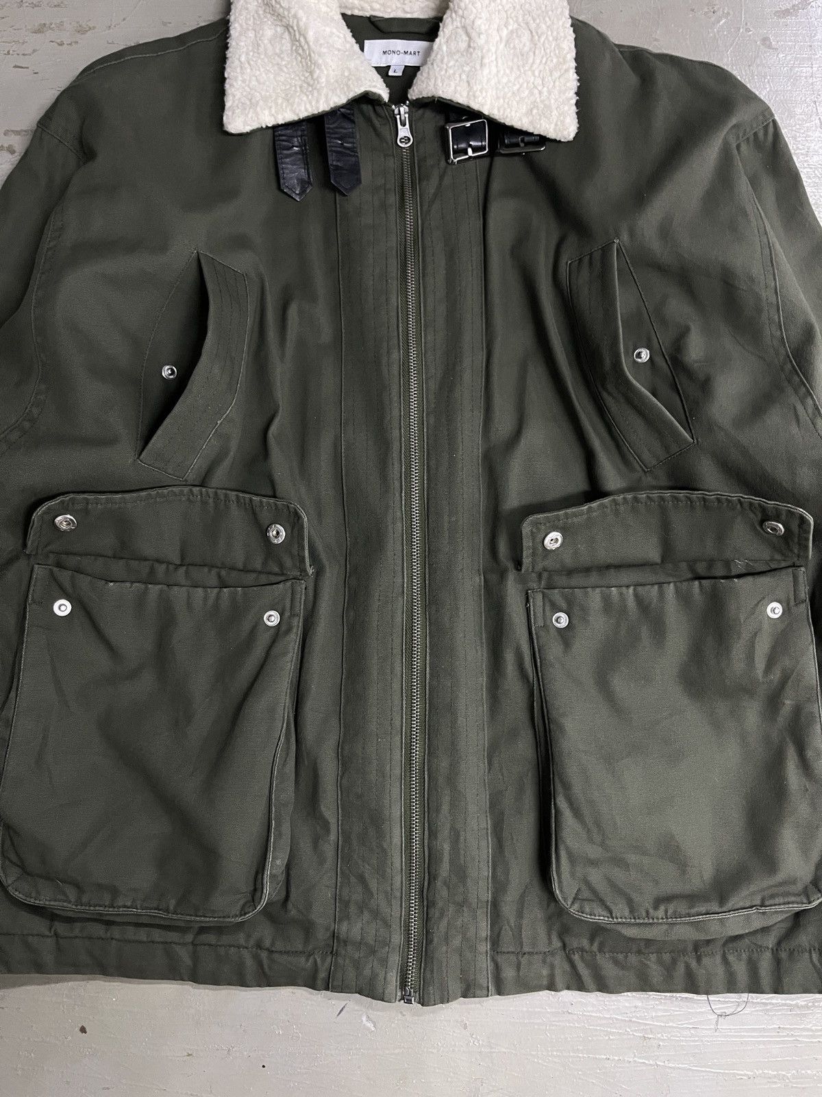 Vintage MonoMart Japan Acne Studios Style Military Shearling Jacket Size US L / EU 52-54 / 3 - 5 Thumbnail
