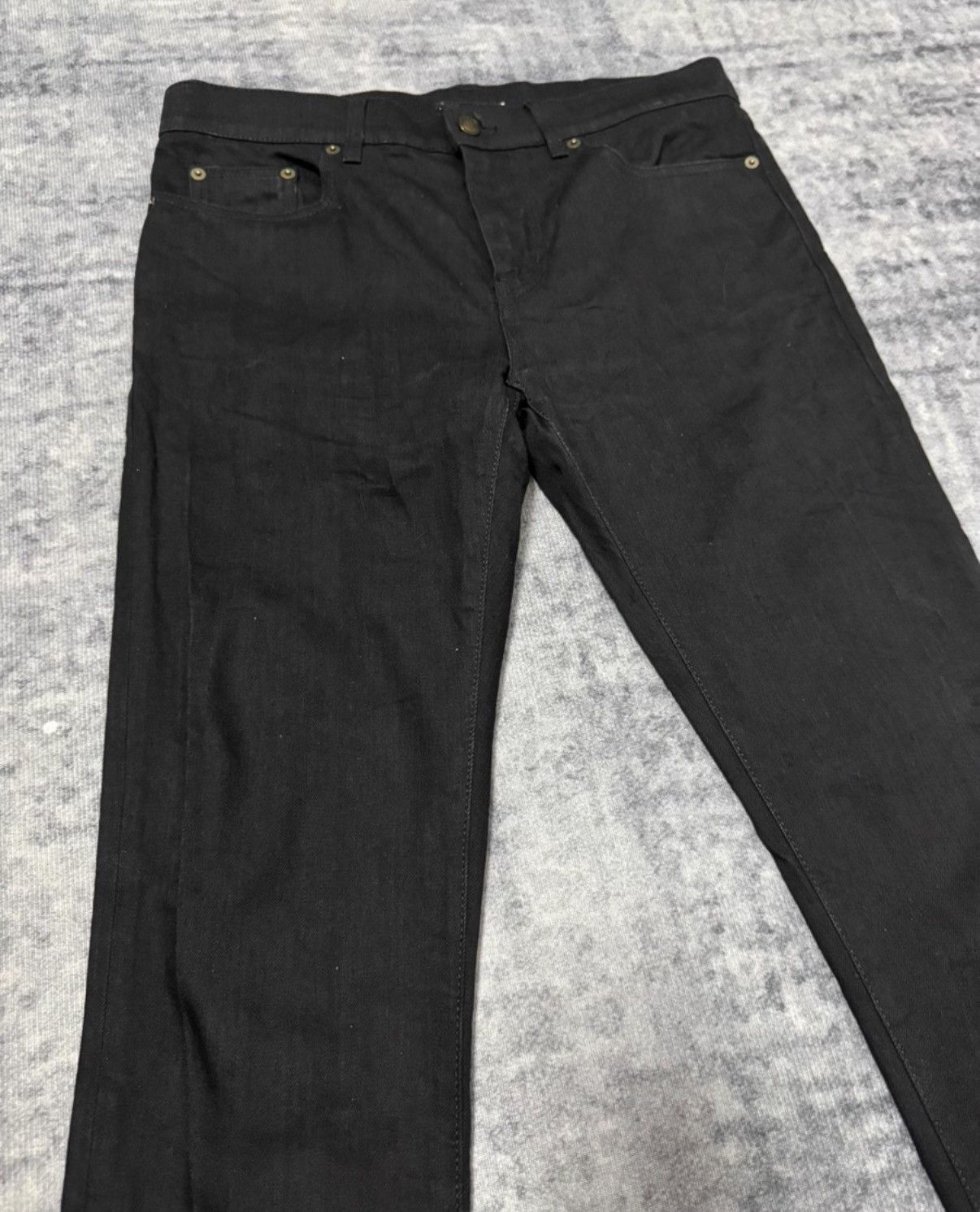 Saint Laurent Paris Saint Laurent (SLP) 18SS Stretch Black Basic Denim Jeans Size US 31 - 3 Thumbnail