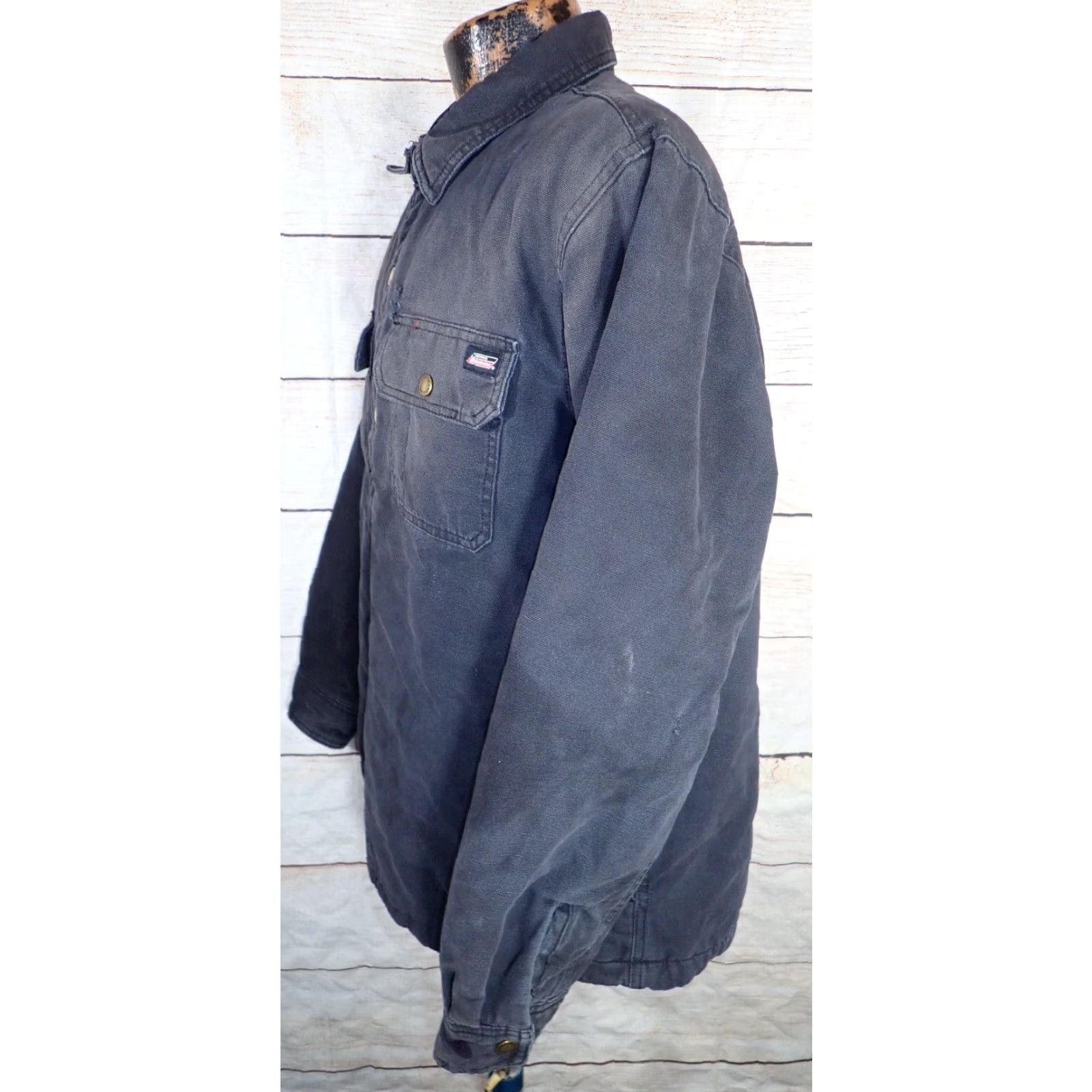 Dickies Dickies Black Denim Jacket XL Flannel Lined Coat Tillman Welding Bone Of America Size US XL / EU 56 / 4 - 4 Thumbnail