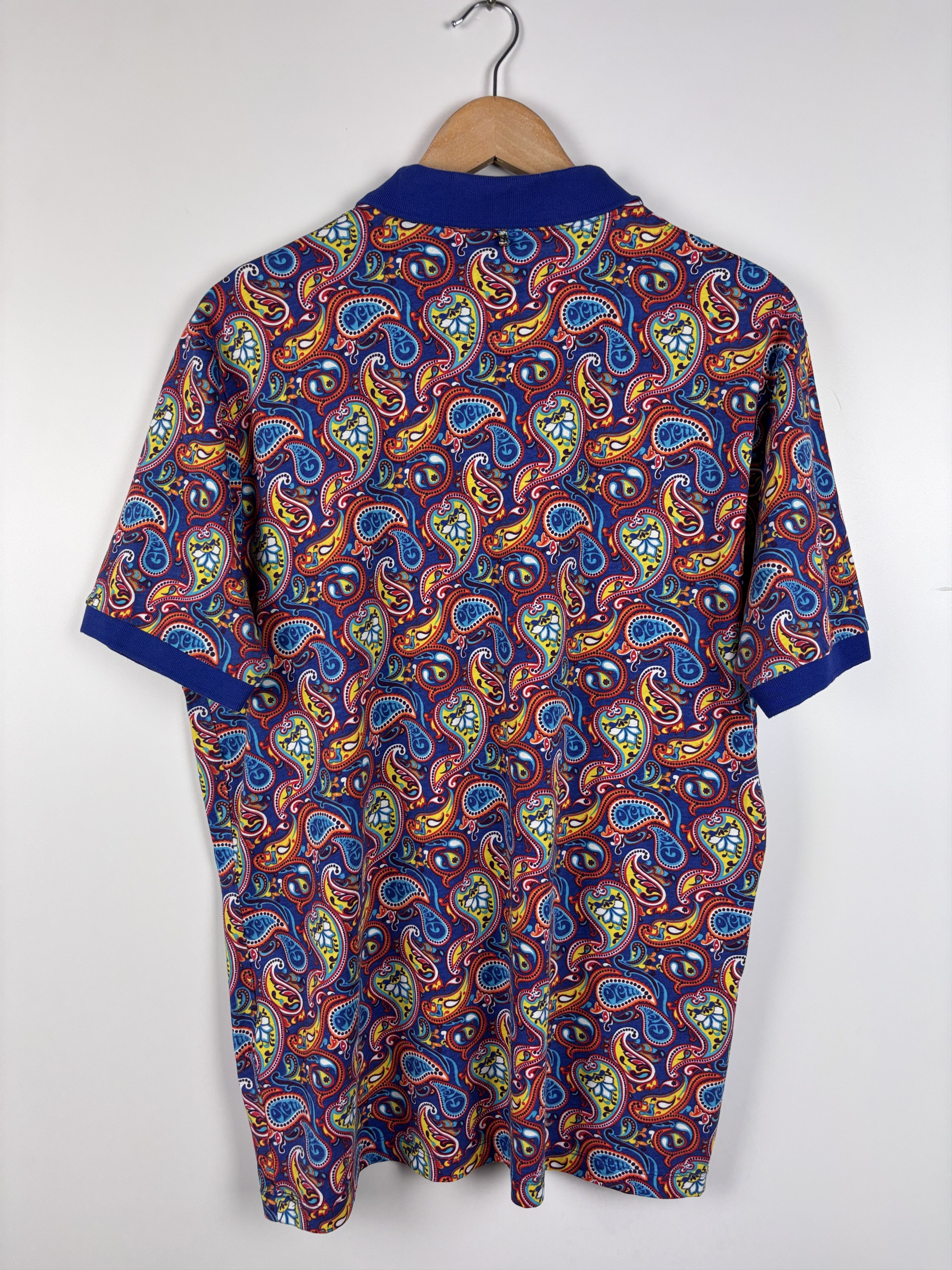 Pretty Green Pretty Green Paisley Print Polo T-Shirt Multicolor Size XL Size US XL / EU 56 / 4 - 5 Thumbnail
