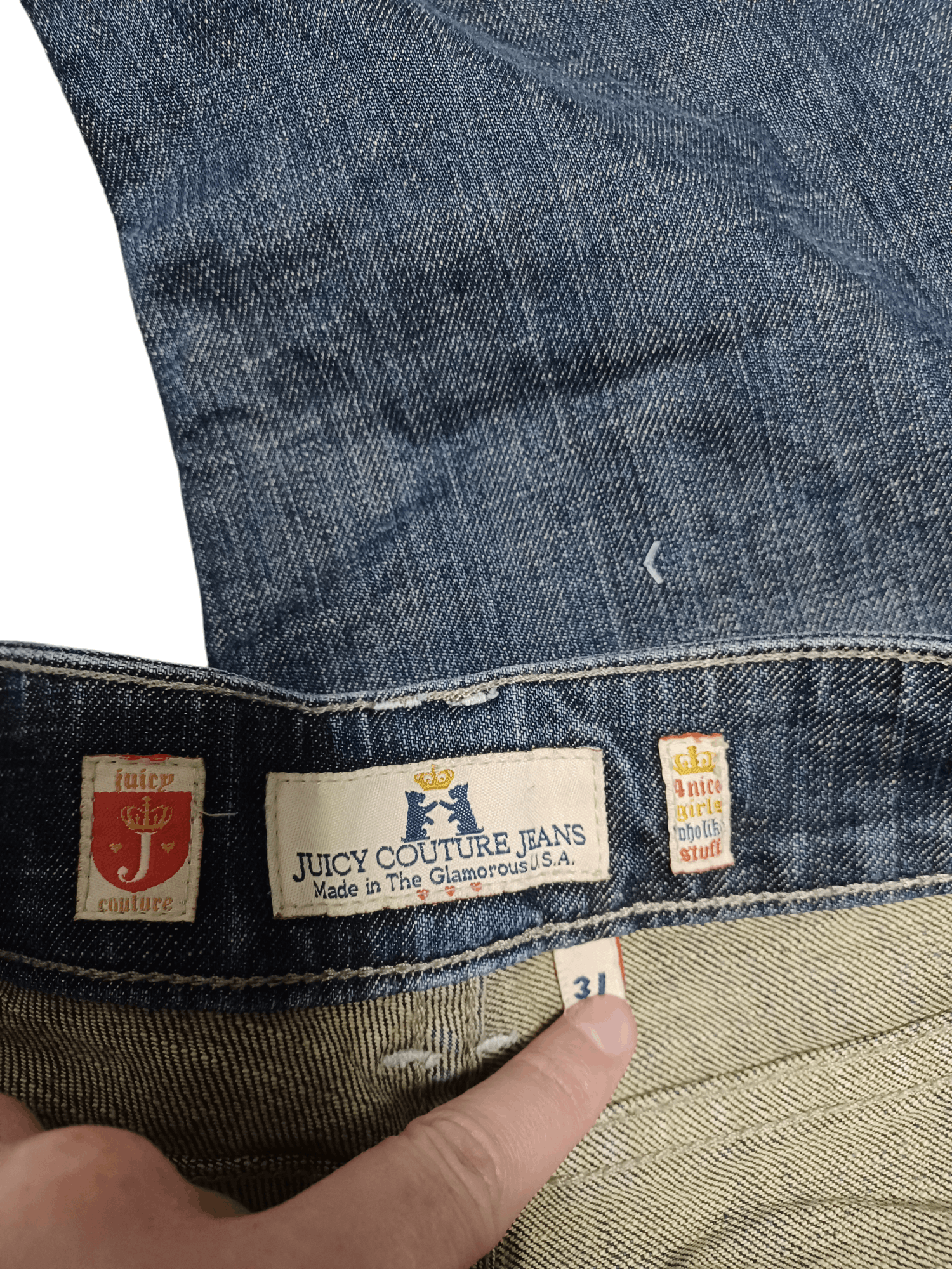 Juicy Couture Jeans JUICY COUTURE JEANS MADE IN USA DIRTY VINTAGE JEANS Size 31" - 7 Thumbnail