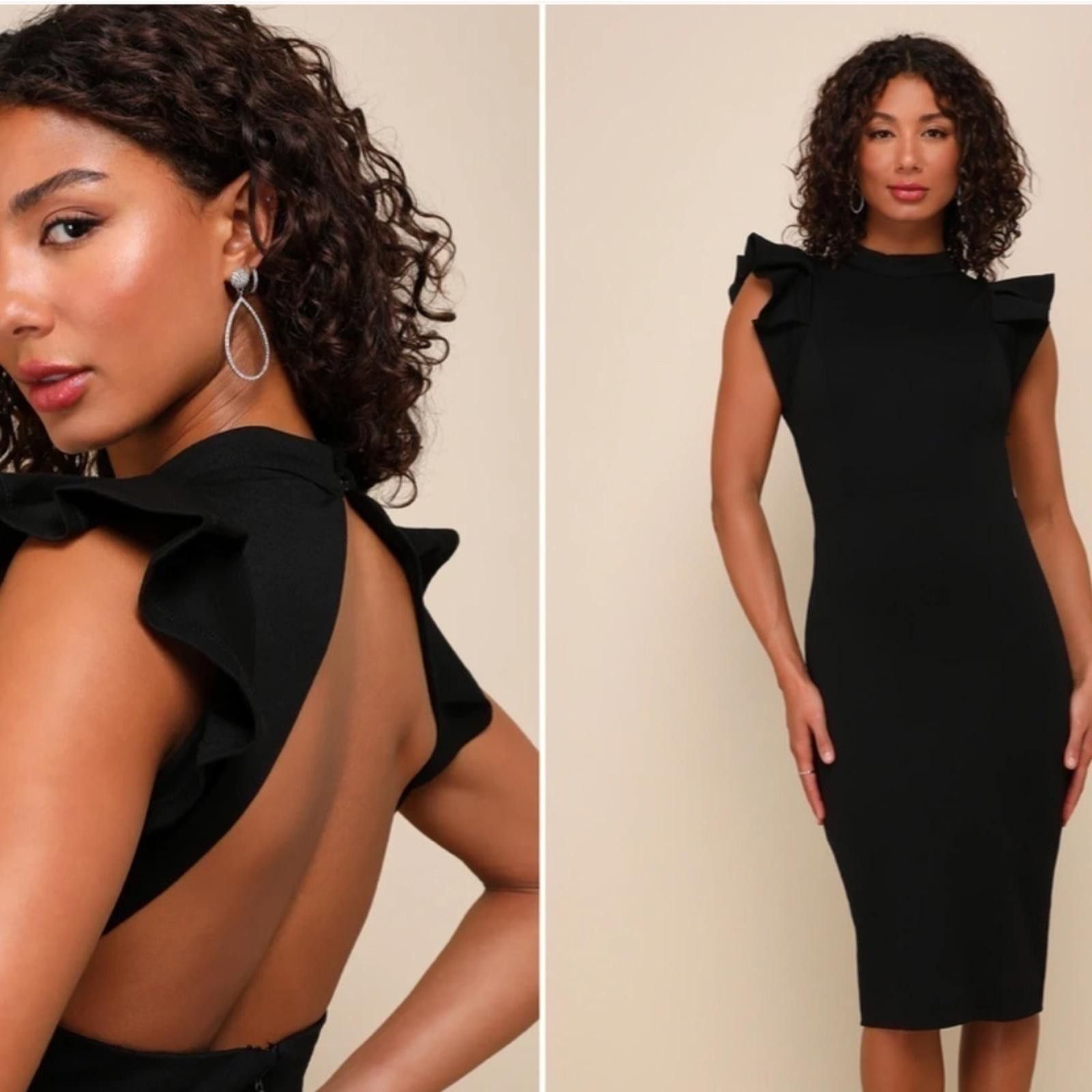 Lulus LULU's Wedding Sexy Date Night Cocktail Classy Bodycon Midi Size S / US 4 / IT 40 - 3 Thumbnail