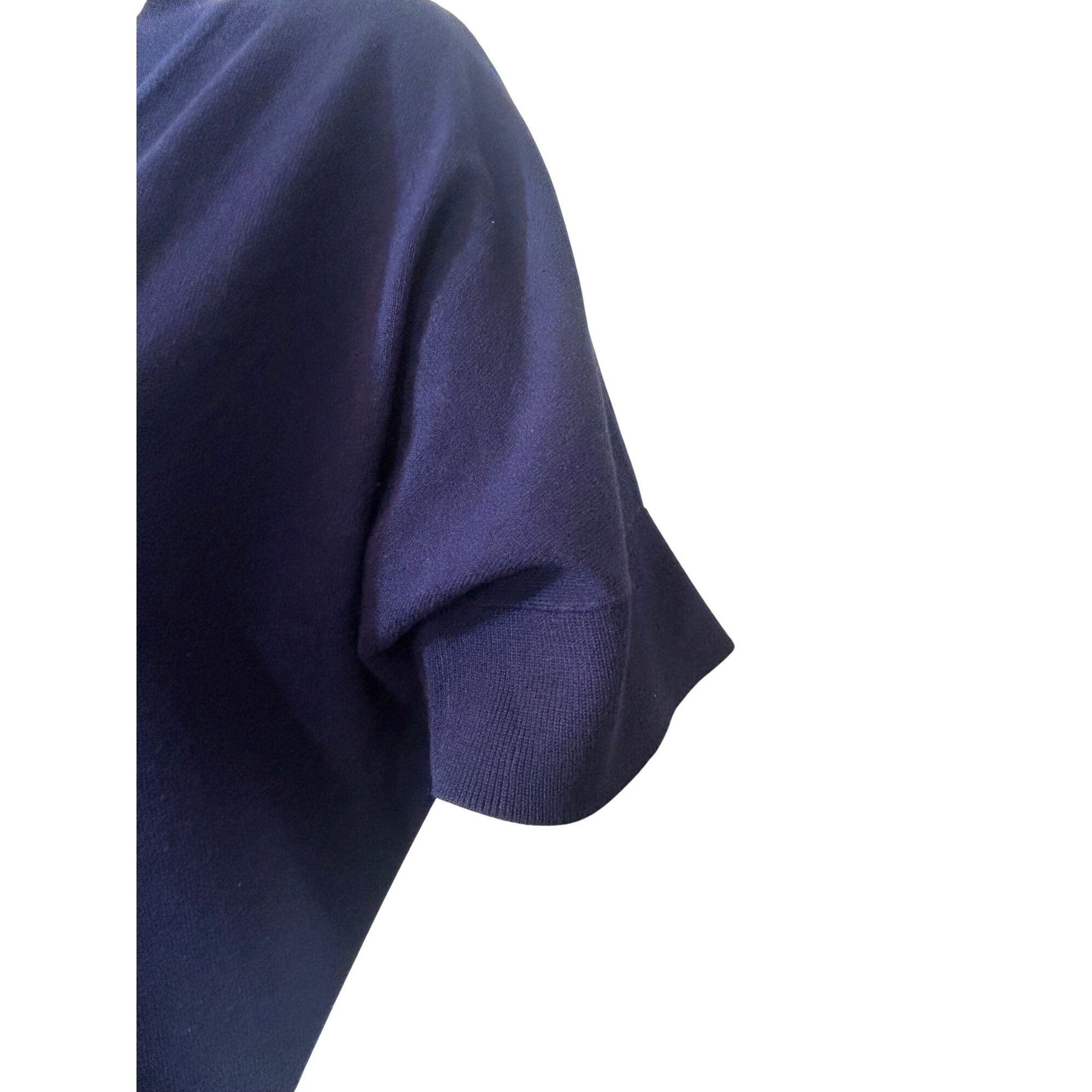 Jones New York Jones New York Signature Knit Top M Navy Blue Short Sleeve V Size M / US 6-8 / IT 42-44 - 14 Thumbnail