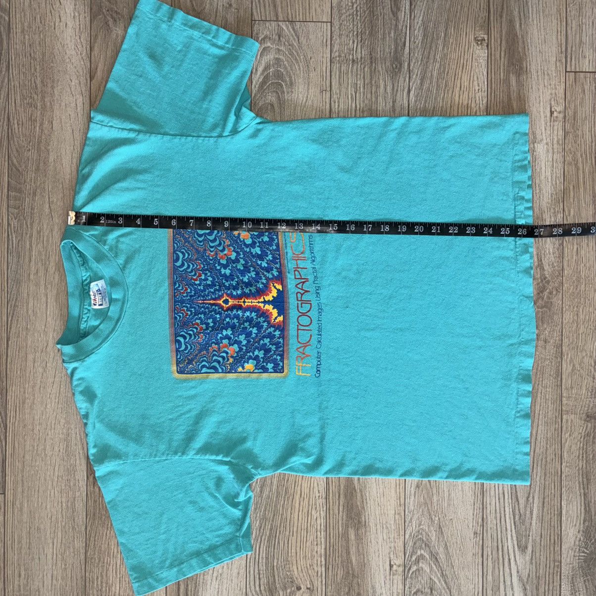 Hanes 90s Fractal Art Tee Shirt Size US L / EU 52-54 / 3 - 7 Thumbnail