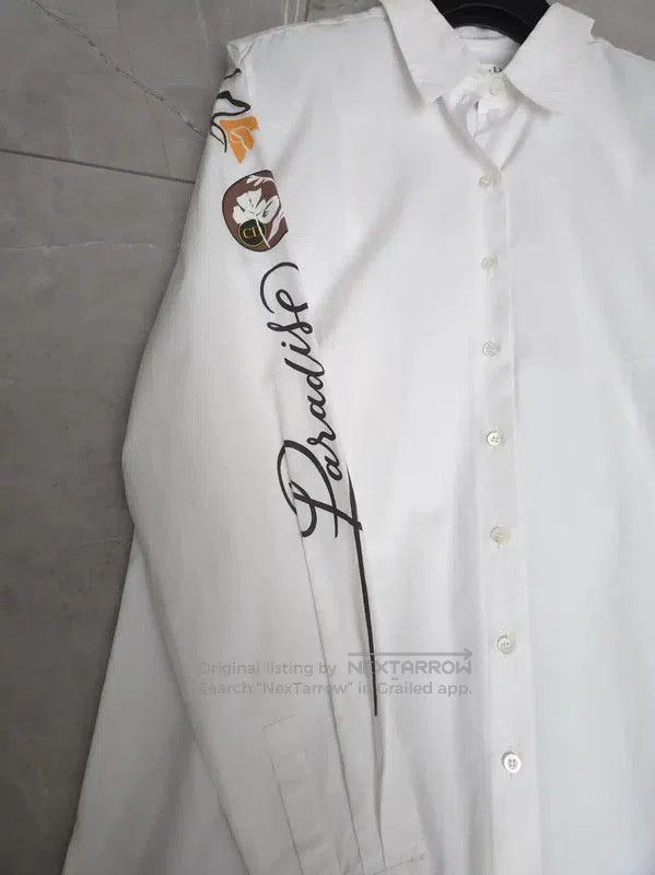 Dior Dior White Cotton Long Sleeve Dress . Size S / US 4 / IT 40 - 3 Thumbnail