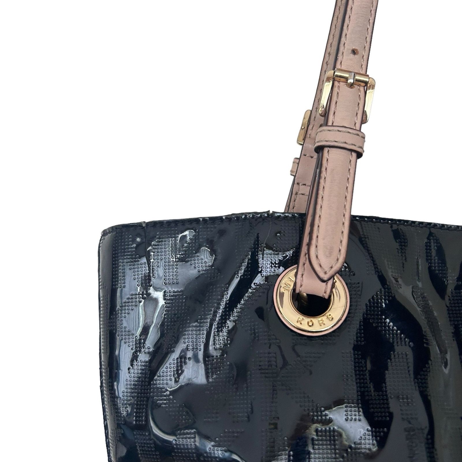 Michael Kors Michael Kors Black Jet Set Patent Leather Tote Shoulder Bag Size ONE SIZE - 4 Thumbnail