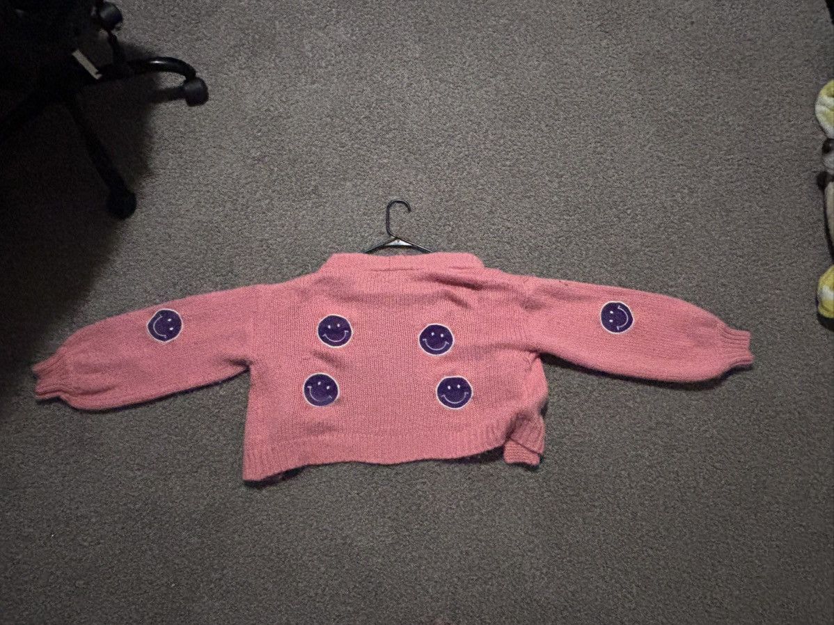 Other Pink Vintage Sweater With Purple Smiley Faces Size L / US 10 / IT 46 - 4 Thumbnail