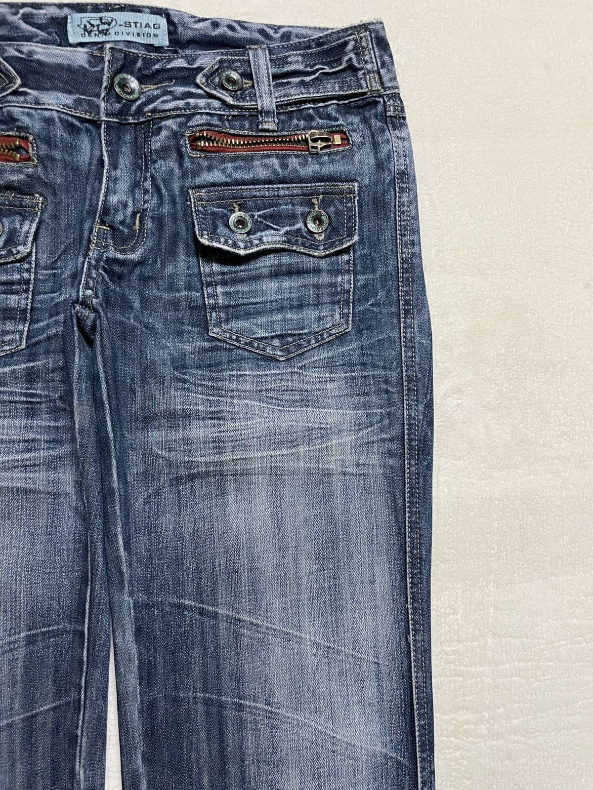 Japanese Brand Vintage D-STIAG Mudwash Bushpants Denim Jeans Size US 33 - 5 Thumbnail