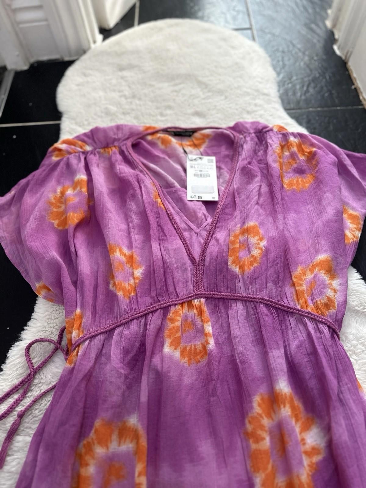 Zara ZARA Coverup Purple dress Combo Coverup Size L / US 10 / IT 46 - 5 Thumbnail