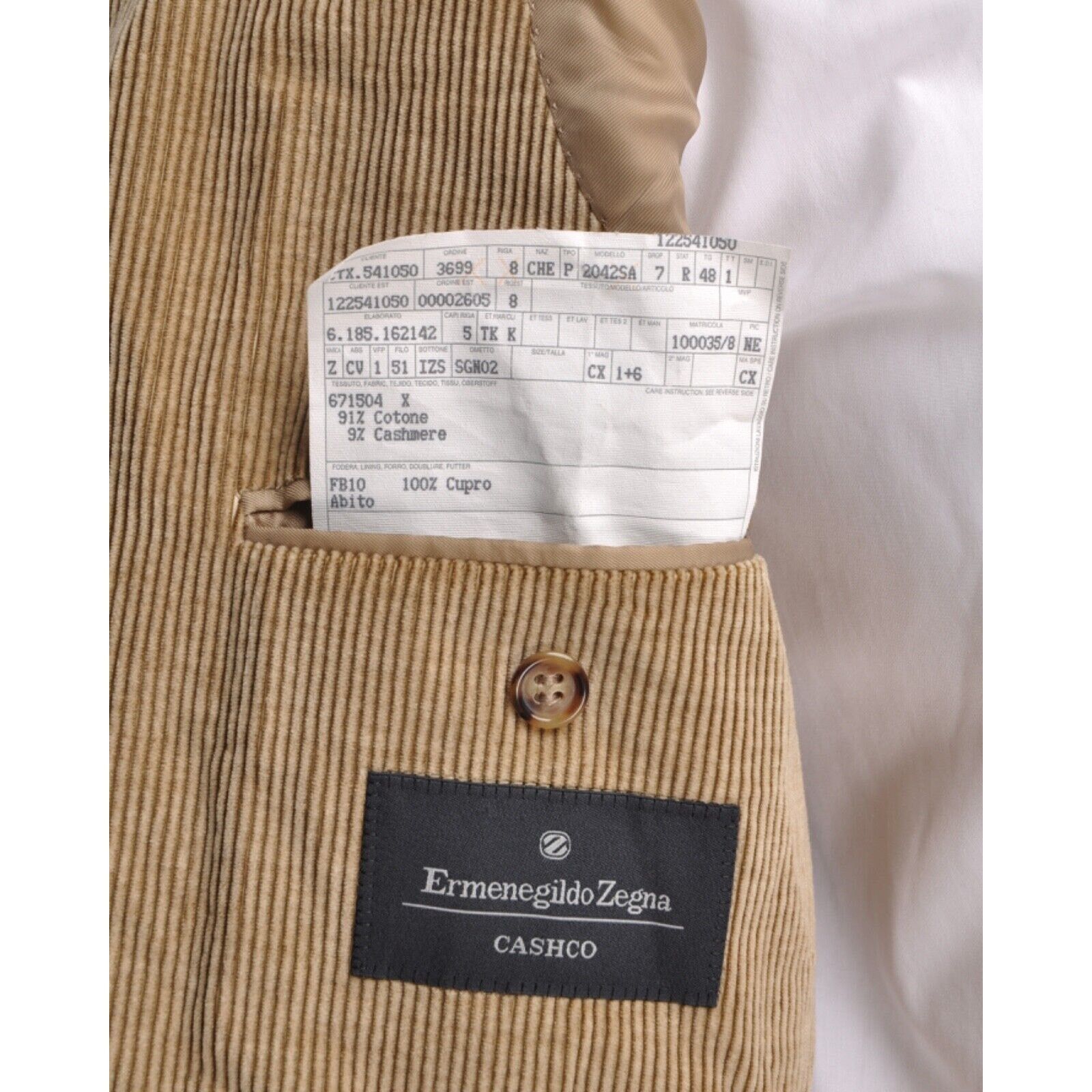 Ermenegildo Zegna Mens ERMENEGILDO ZEGNA Cashmere Suit Blazer Trousers EU 48 M Size 48R - 11 Thumbnail