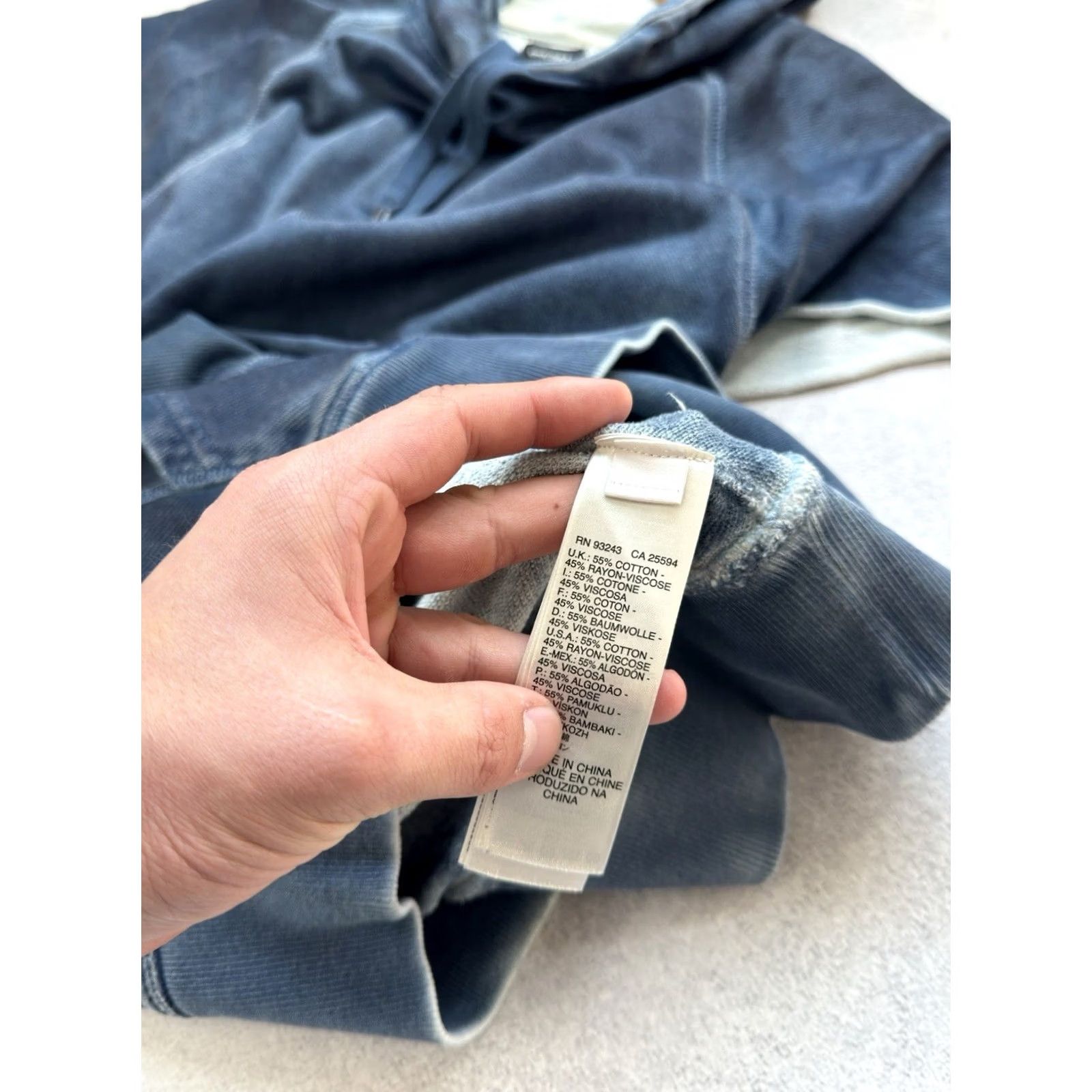 Diesel VINTAGE Diesel Avant Garde Y2K Washed Effect Hoodie Shirt Short Sleeve M Men Blue 90s Designer USA streetwear Size US M / EU 48-50 / 2 - 7 Thumbnail