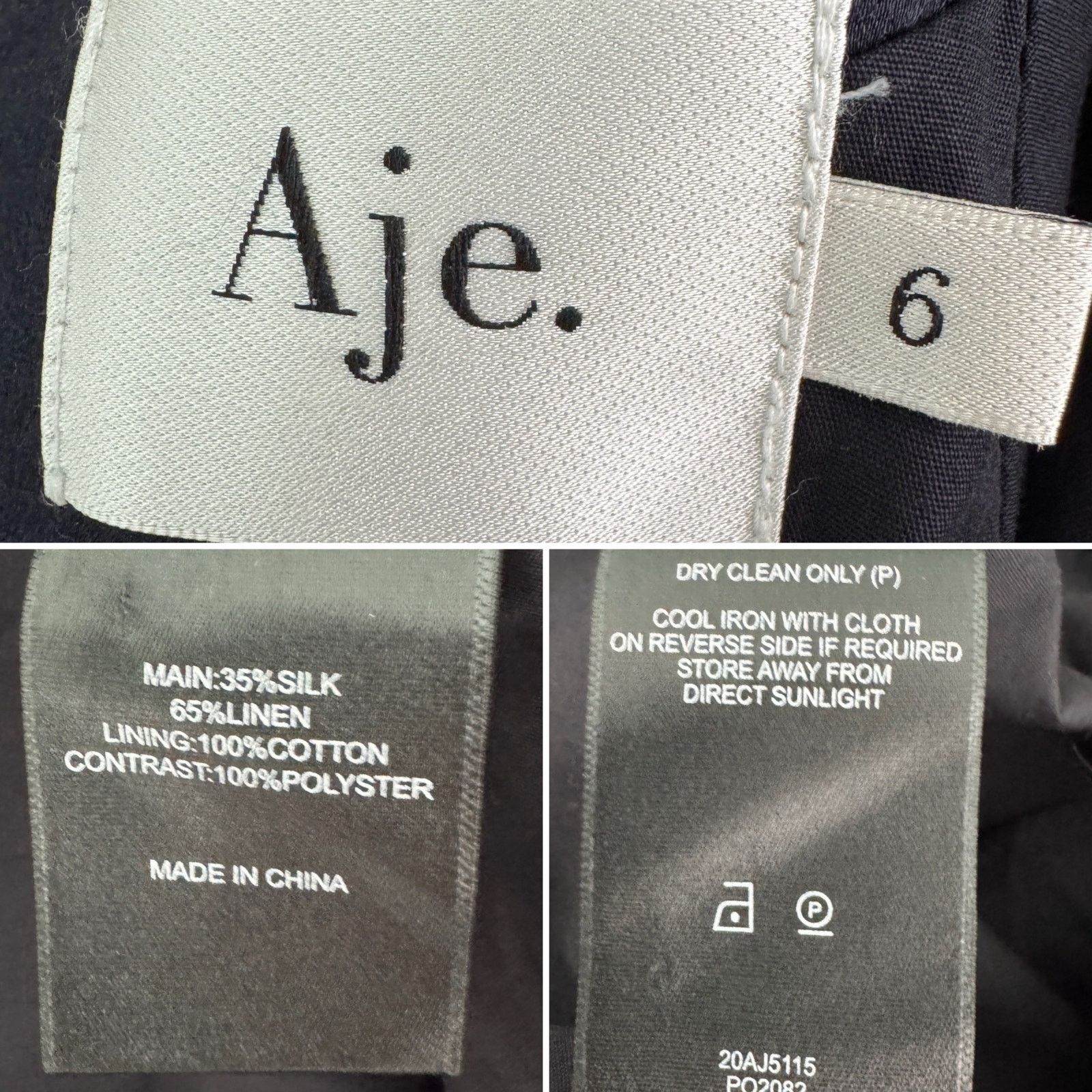 Aje AJE Oxidised Puff-sleeved Cutout Mini Dress navy size US 2 Size XS / US 0-2 / IT 36-38 - 10 Thumbnail