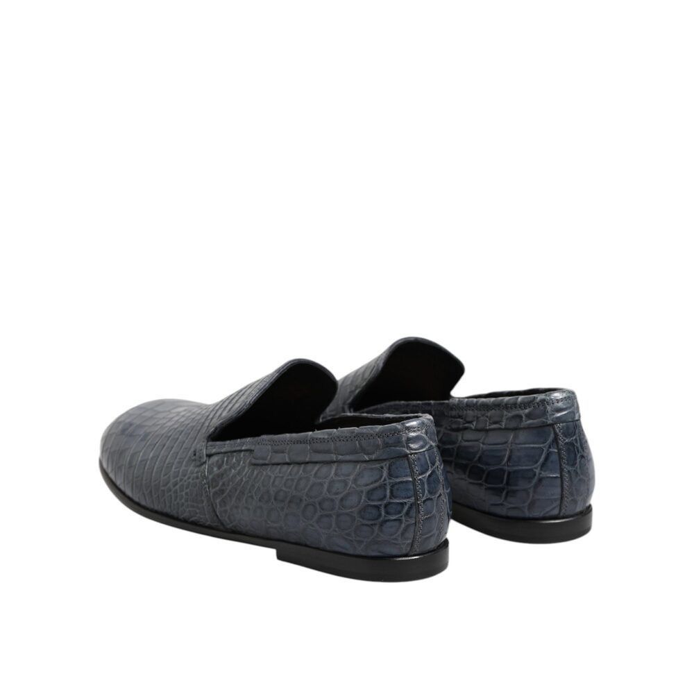 Dolce & Gabbana Dolce & Gabbana Blue Exotic Leather Slip On Loafers Men Dres Size US 9 / EU 42 - 5 Thumbnail