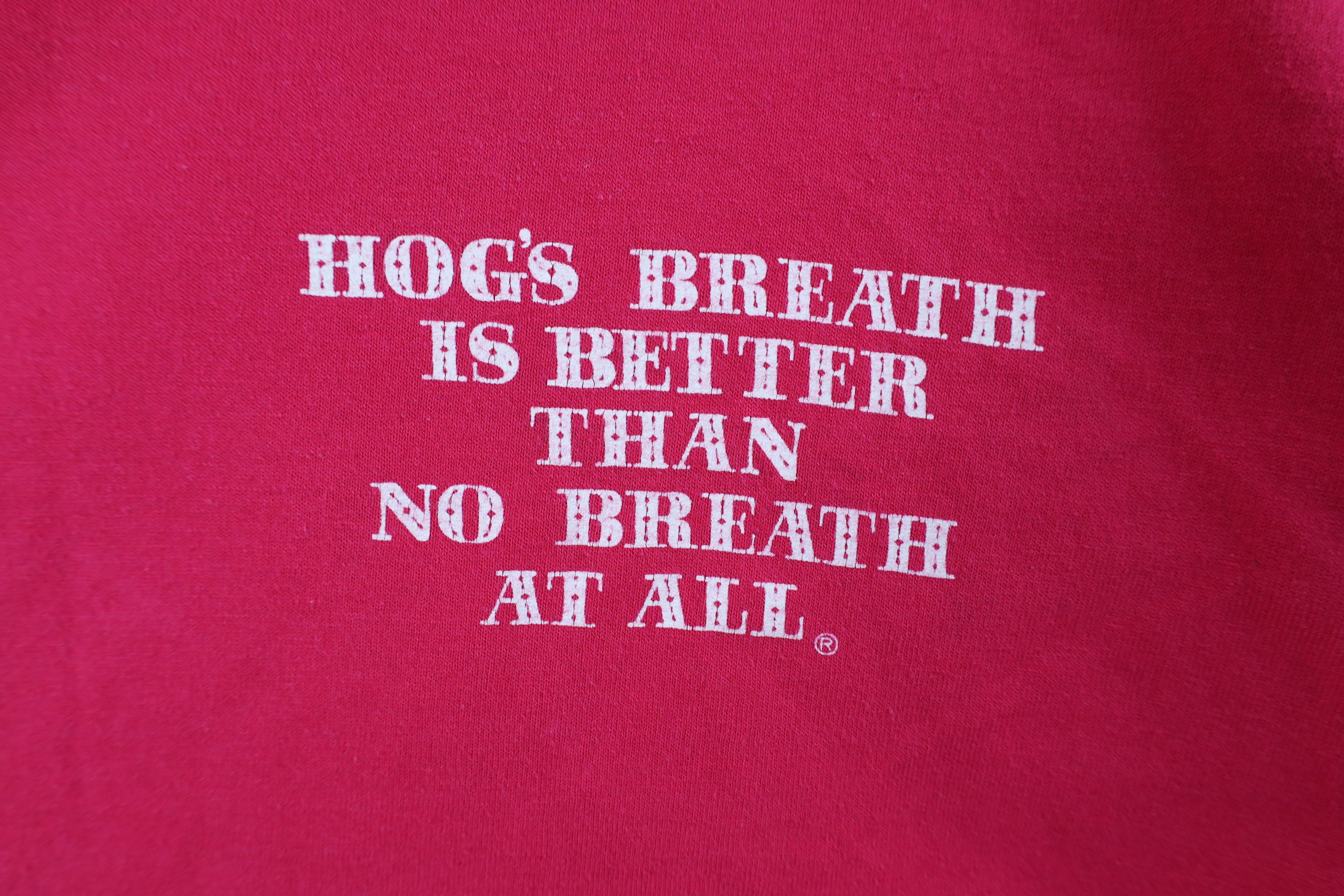 Vintage Vintage 90s Hogs Breath Saloon Short Sleeve T-Shirt Pink USA Size US XL / EU 56 / 4 - 4 Thumbnail