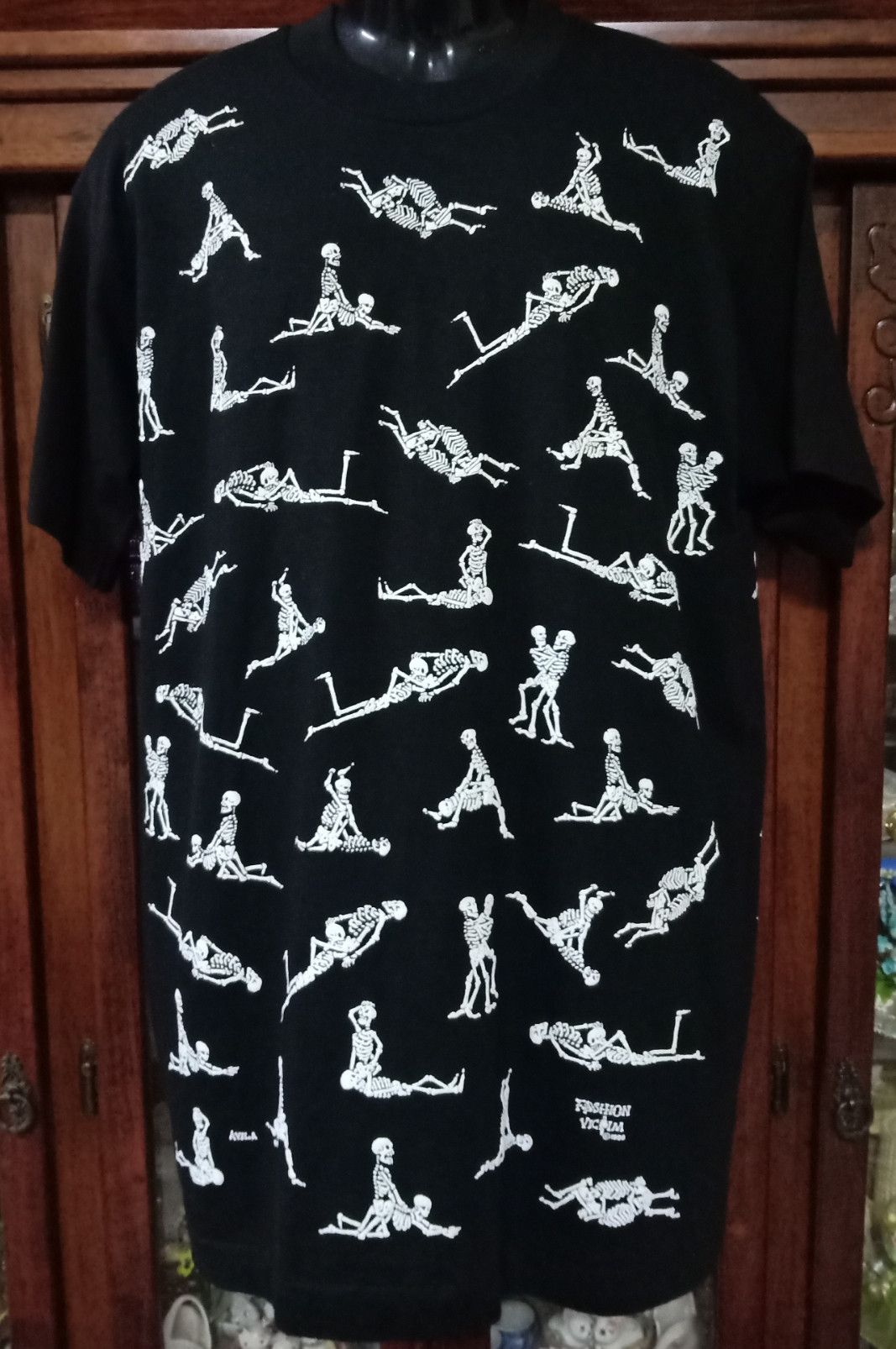 Vintage Vintage 90s Fashion Victim Skeleton Sex Positions T-shirt | Grailed