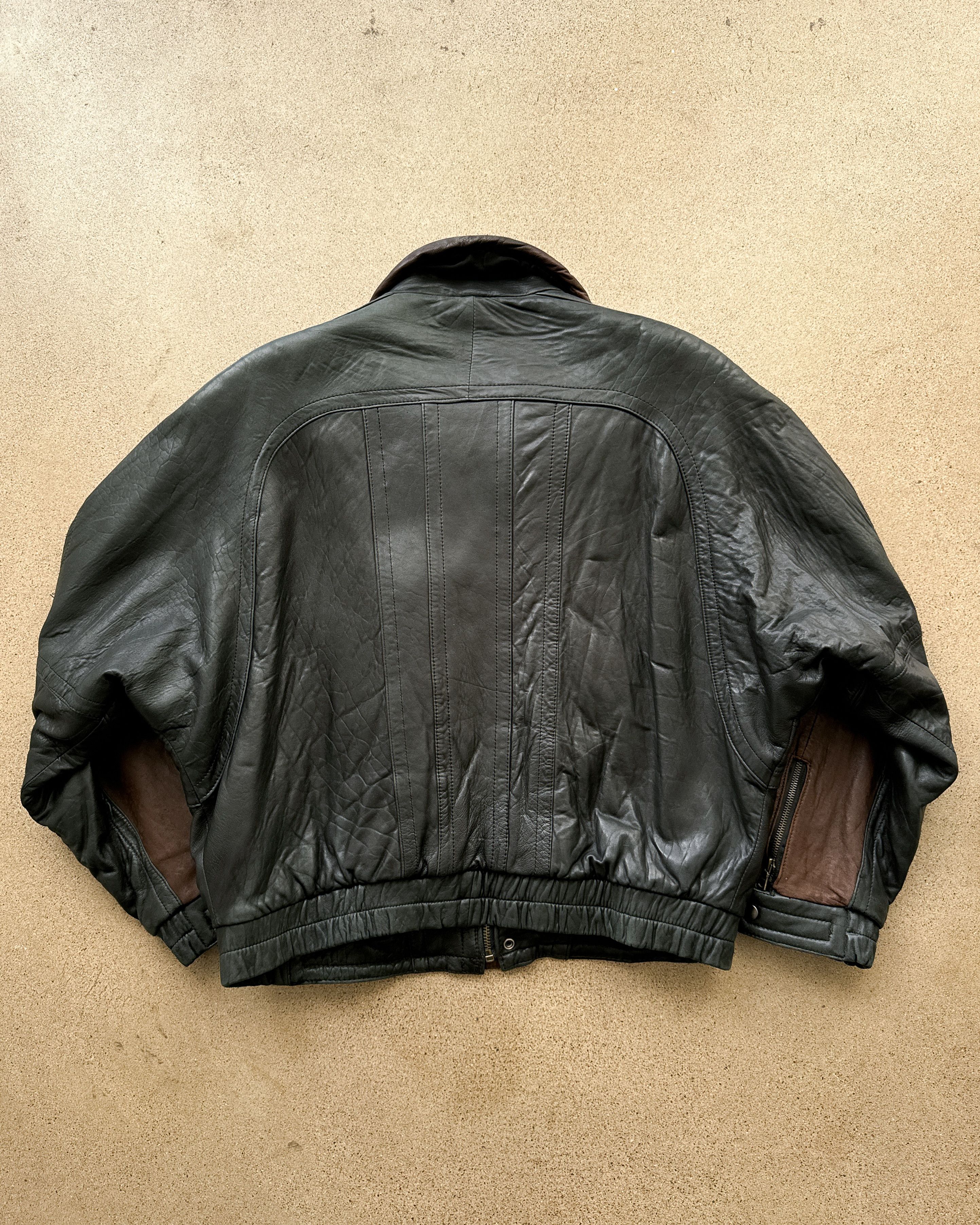 Vintage Vintage Pelle Studio Leather Bomber Jacket Black Soft Moto Size US L / EU 52-54 / 3 - 5 Thumbnail