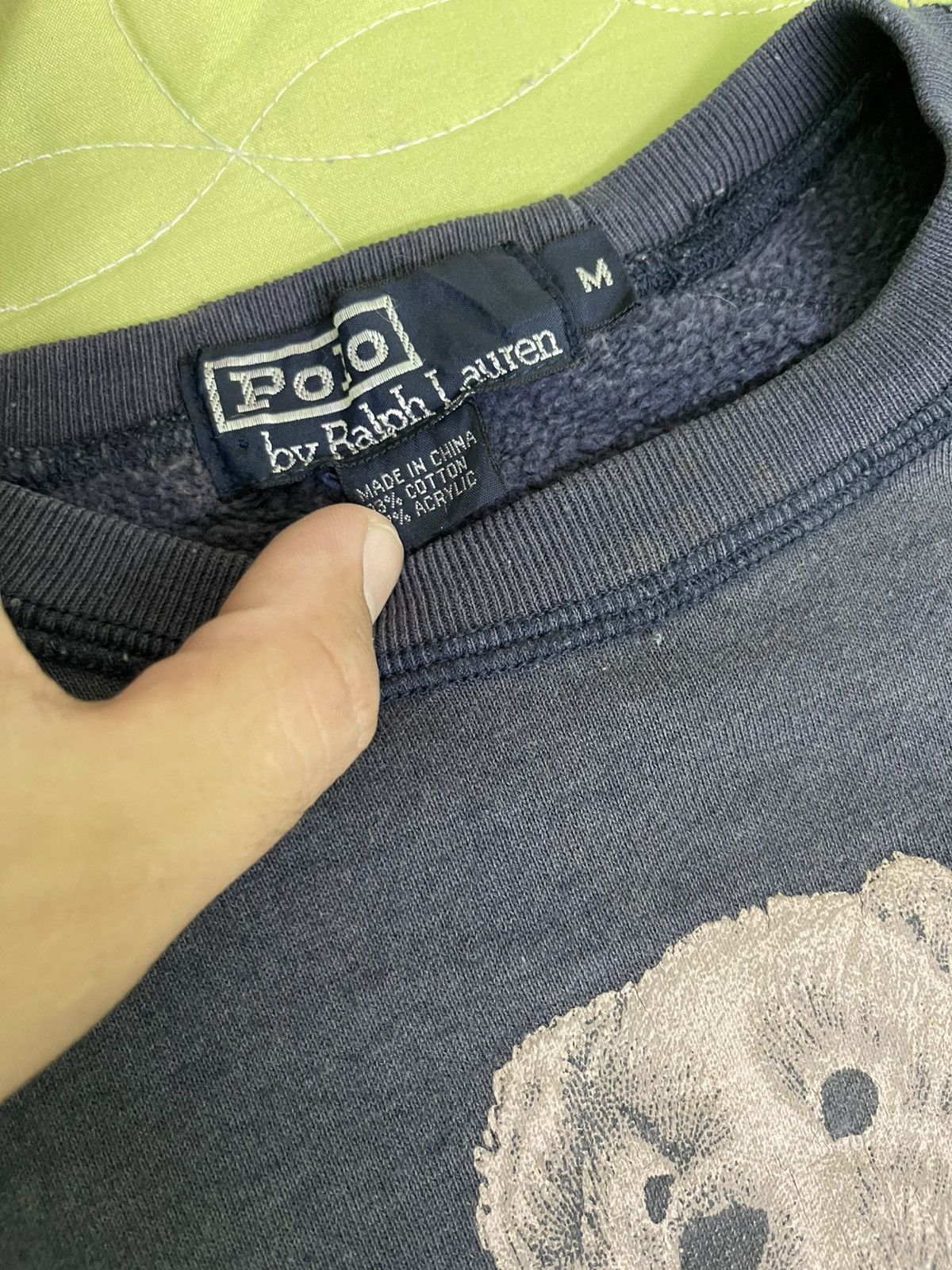 Polo Ralph Lauren Vintage Polo Bear by Ralph Lauren Distressed Sweatshirt Size US M / EU 48-50 / 2 - 15 Thumbnail