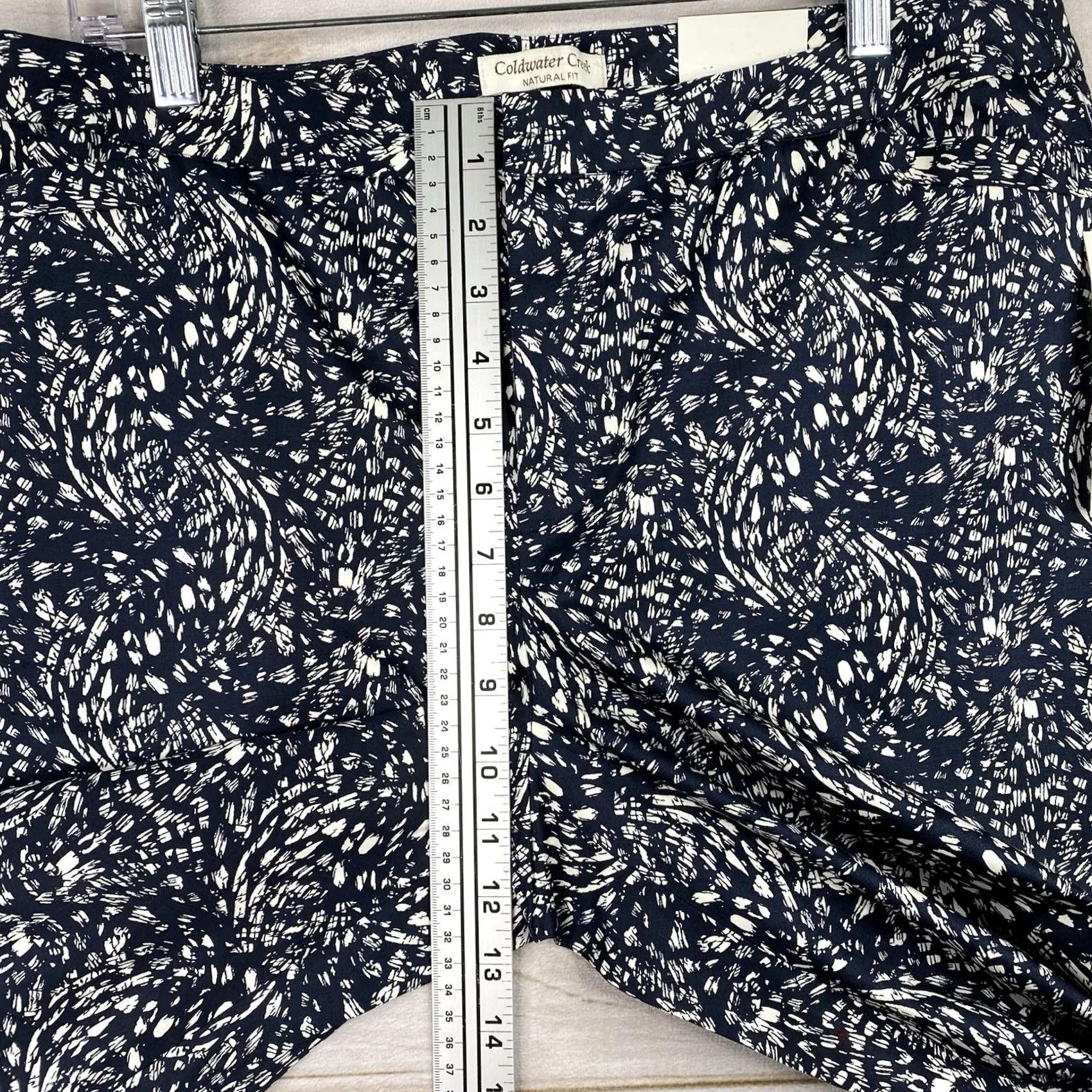 Coldwater Creek Coldwater Creek Pants Women's 14 Blue White Printed Cropped Wide-Leg NWT Size 36" / US 14 / IT 50 - 5 Thumbnail