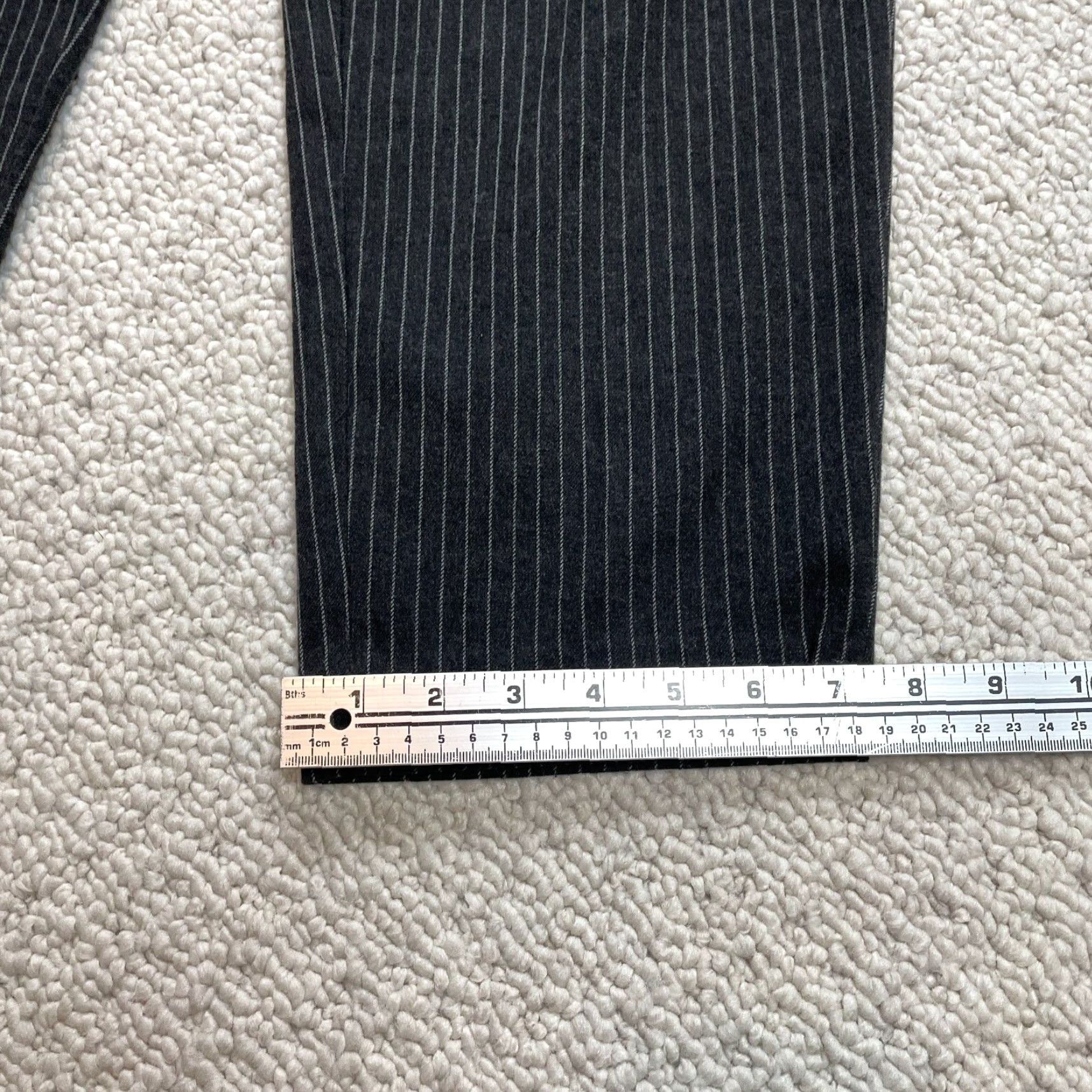 Banana Republic VINTAGE Banana Republic Pants Womens 12 Gray Striped Soft Elastic Waist Pockets 33x27.5 Size 34" / US 12 / IT 48 - 2 Thumbnail